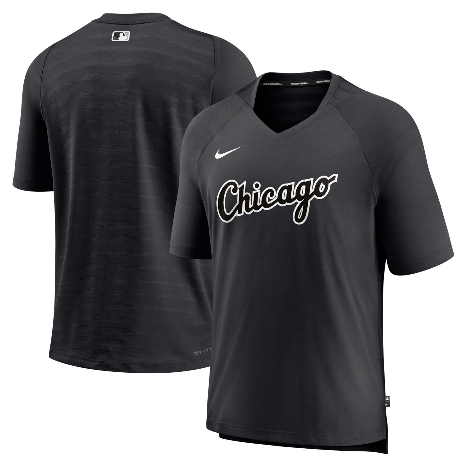 Nike Chicago White Sox Authentic Collection Pregame Raglan Performance V-Neck T-Shirt - view number 1