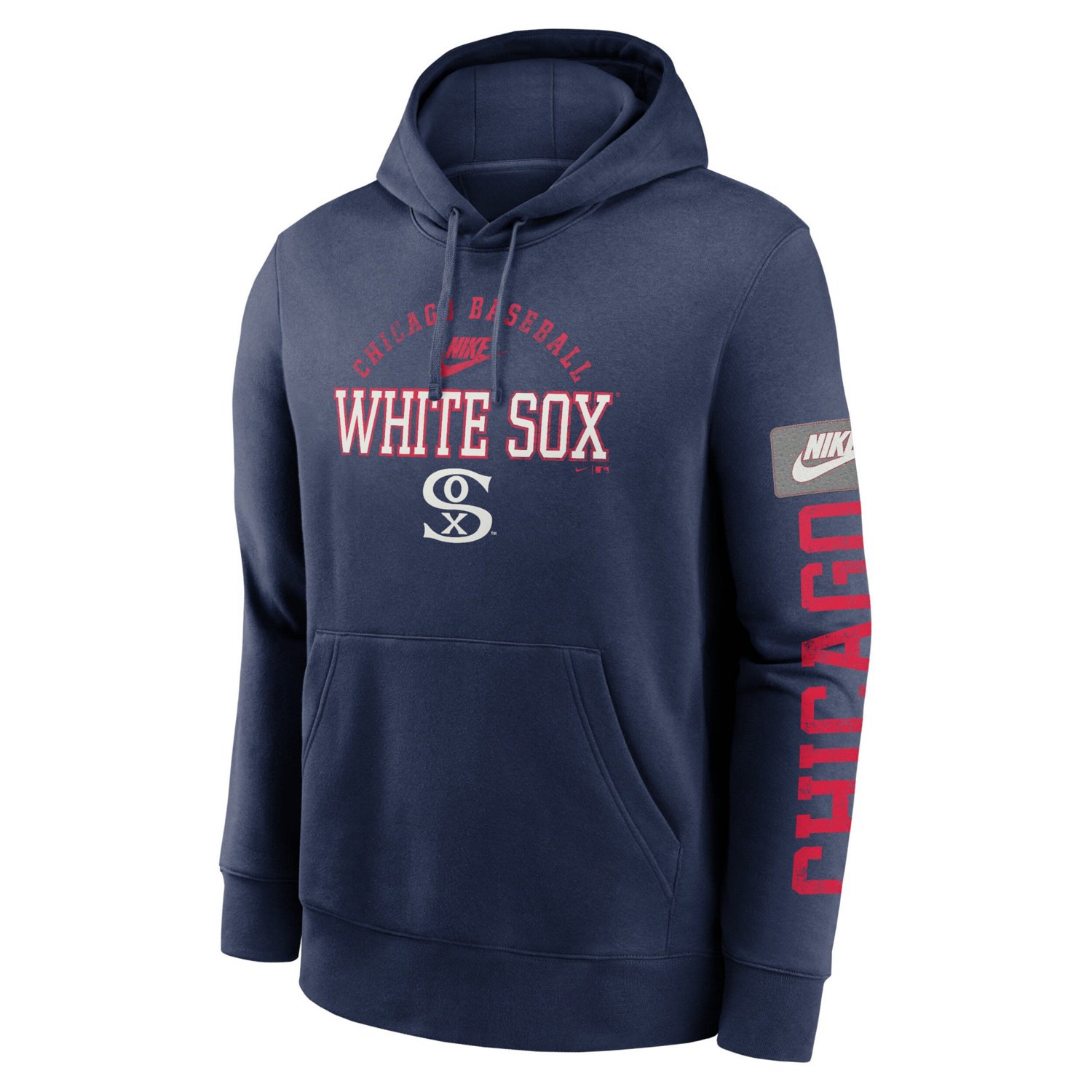 Nike Chicago White Sox Cooperstown Collection Splitter Club Fleece Pullover Hoodie - view number 2