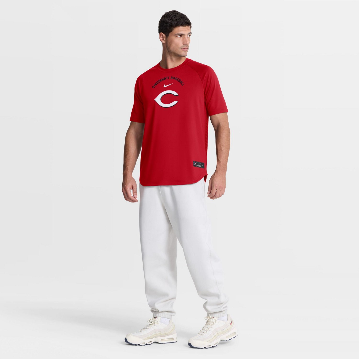 Nike Cincinnati s Authentic Collection Batting Practice Pre-Game Raglan Dri-FIT Top - view number 3