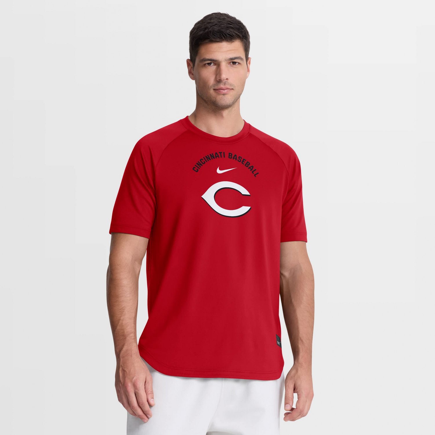 Nike Cincinnati s Authentic Collection Batting Practice Pre-Game Raglan Dri-FIT Top