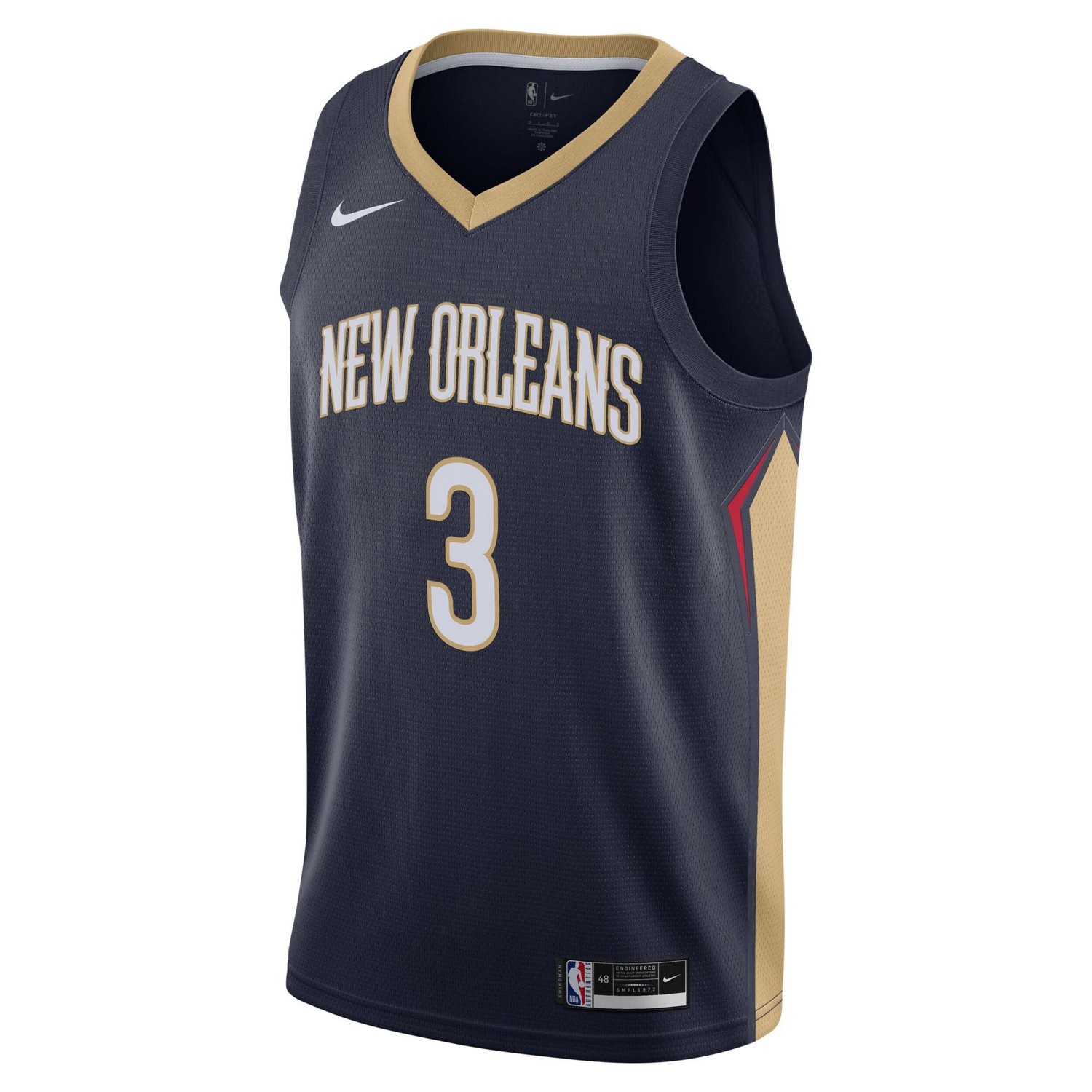Nike CJ McCollum New Orleans Pelicans Swingman Jersey - Icon Edition                                                             - view number 2