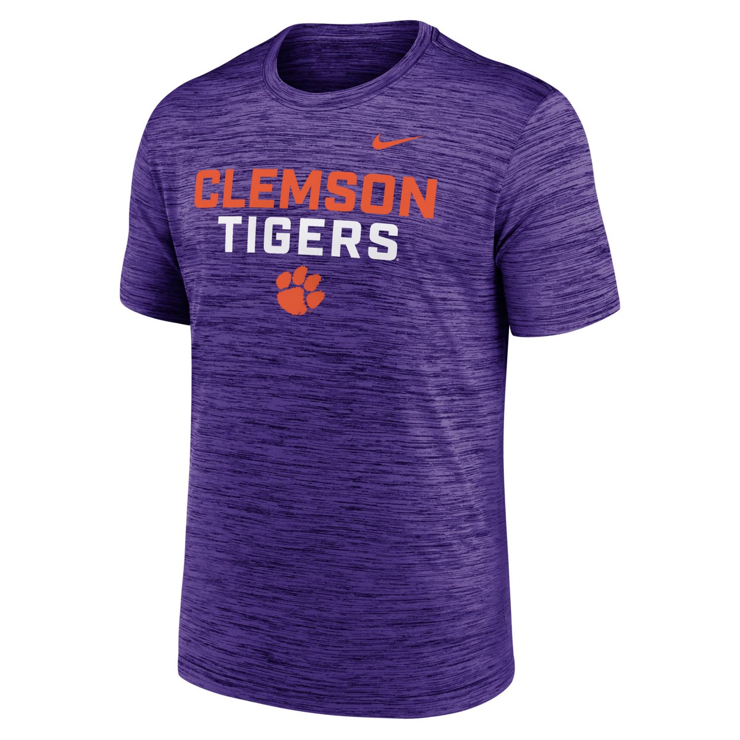 Nike Clemson Tigers Campus Center Stack Velocity Performance T-Shirt - view number 2