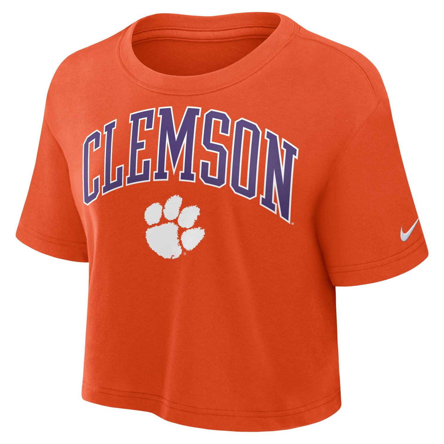 Nike Clemson Tigers Power Pursuit Athletic Prep Arch Performance Cropped T-Shirt - view number 2