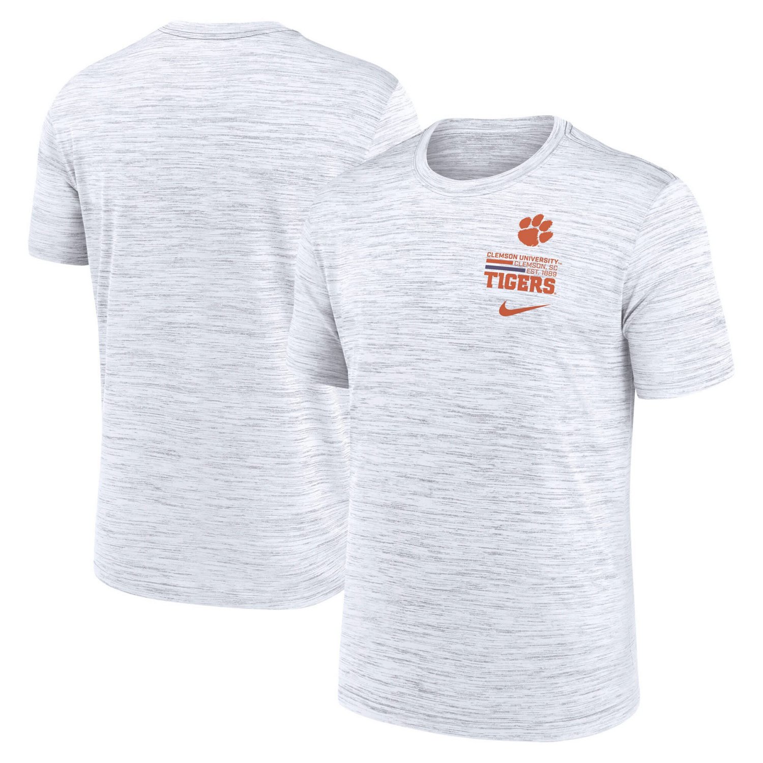 Nike Clemson Tigers Velocity Stacked Dri-FIT T-Shirt