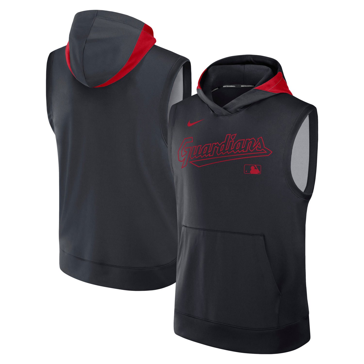 Nike Cleveland Guardians Authentic Collection Performance Sleeveless Pullover Hoodie
