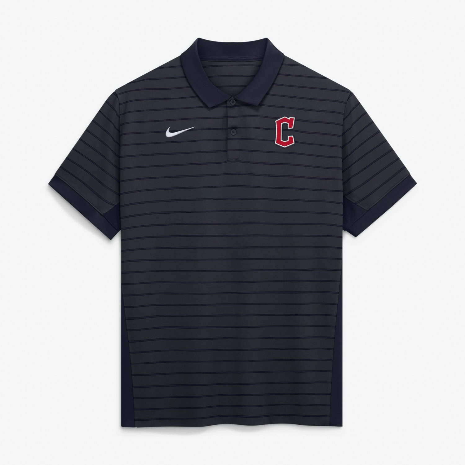 Nike Cleveland Guardians Authentic Collection Striped Victory Dri-FIT Polo