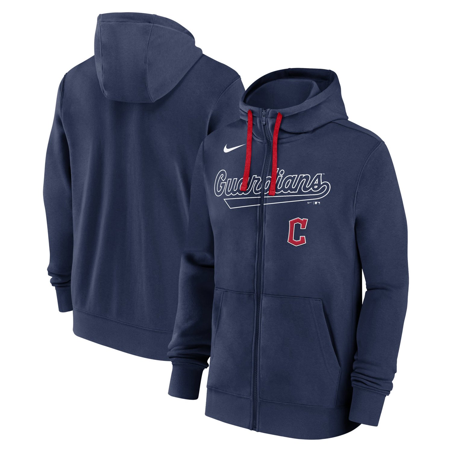 Nike Cleveland Guardians Knockout Script Full-Zip Hoodie