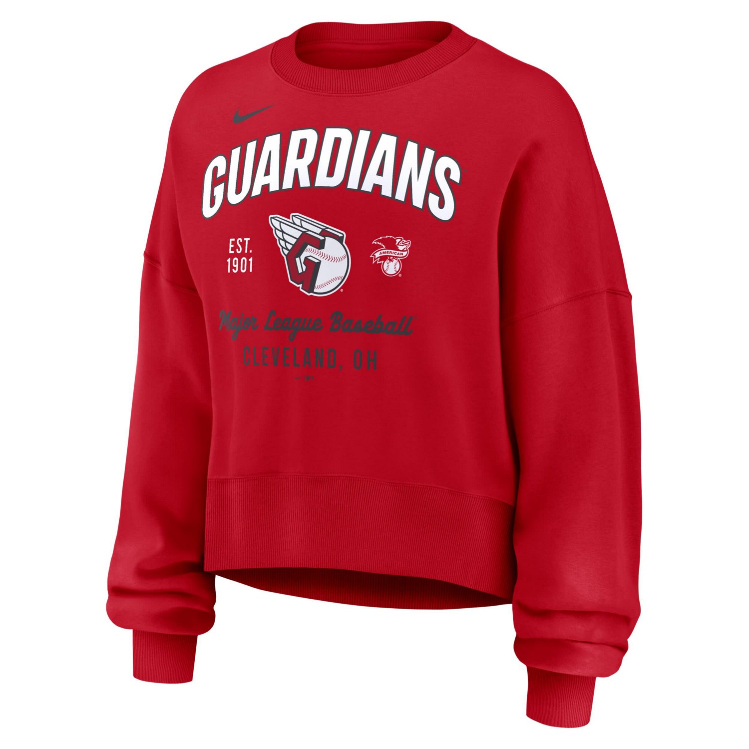 Nike Cleveland Guardians Oversized High Hip Pullover Sweatshirt - view number 2