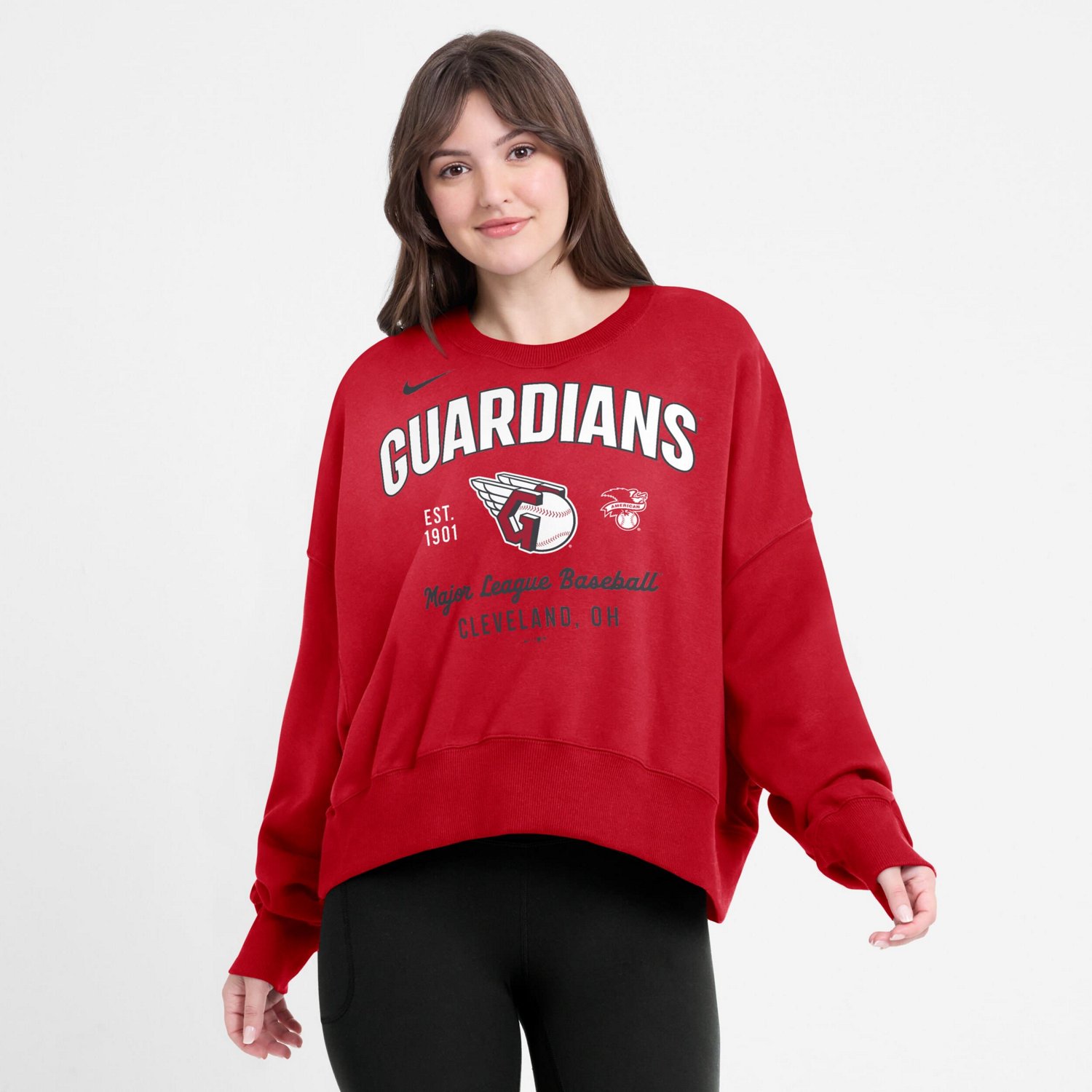 Nike Cleveland Guardians Oversized High Hip Pullover Sweatshirt - view number 4