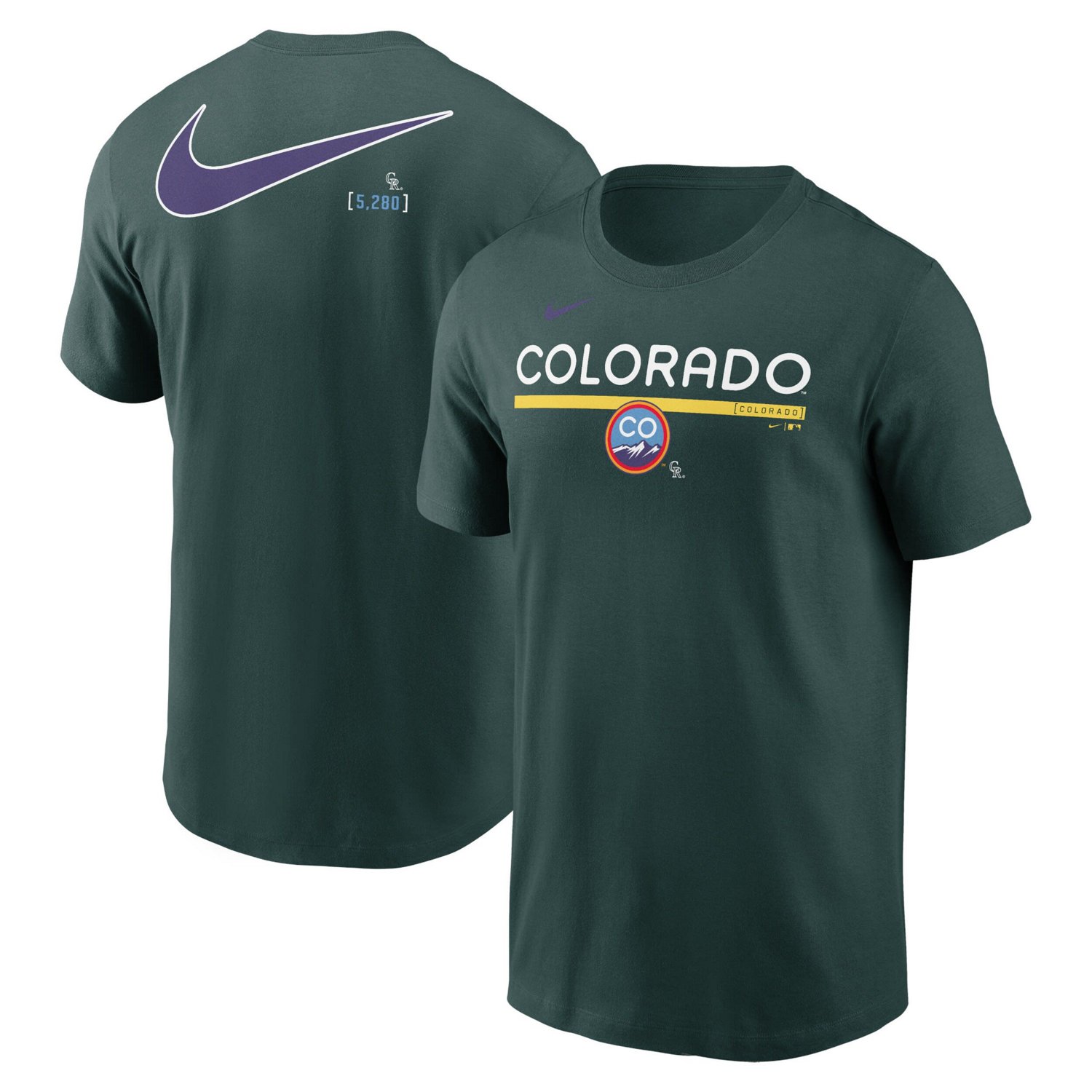 Nike Colorado Rockies 2-Hit Speed City Connect T-Shirt - view number 1