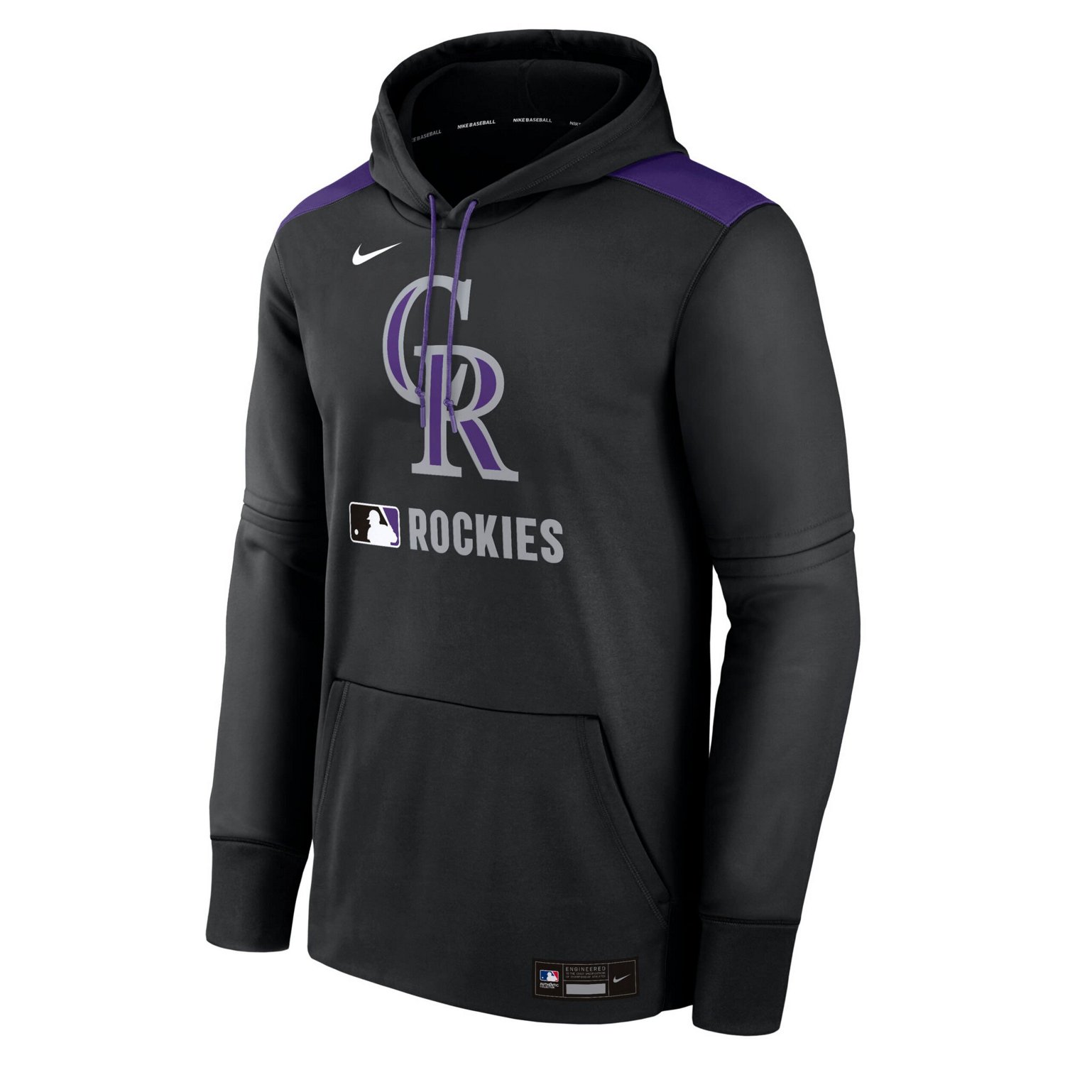 Nike Colorado Rockies Authentic Collection Performance Pullover Hoodie - view number 2