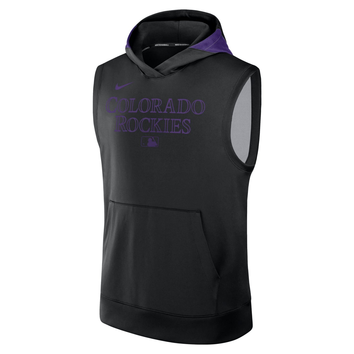 Nike Colorado Rockies Authentic Collection Performance Sleeveless Pullover Hoodie - view number 2