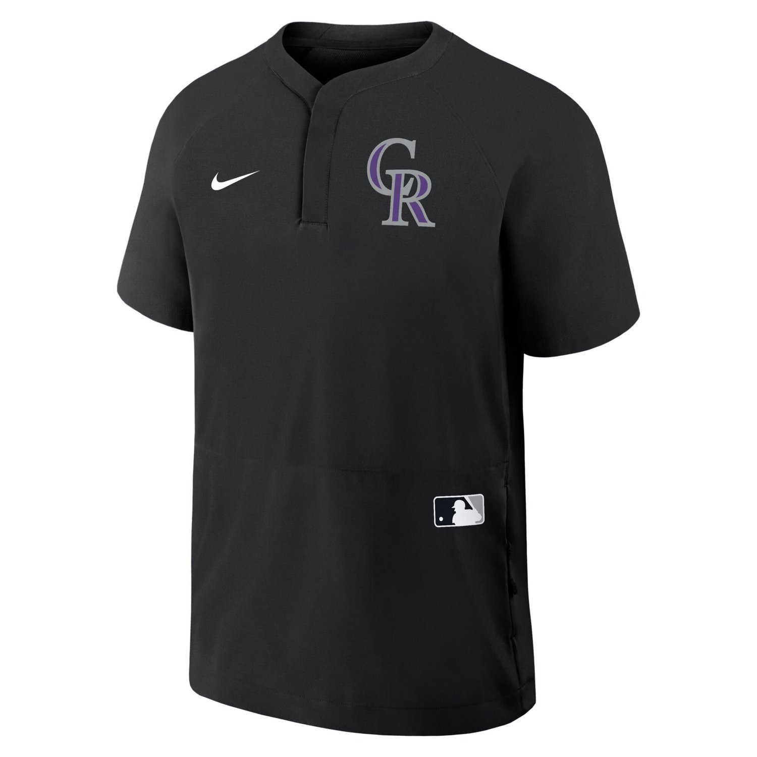 Nike Colorado Rockies Authentic Collection Raglan Short Sleeve Windshirt                                                         - view number 2