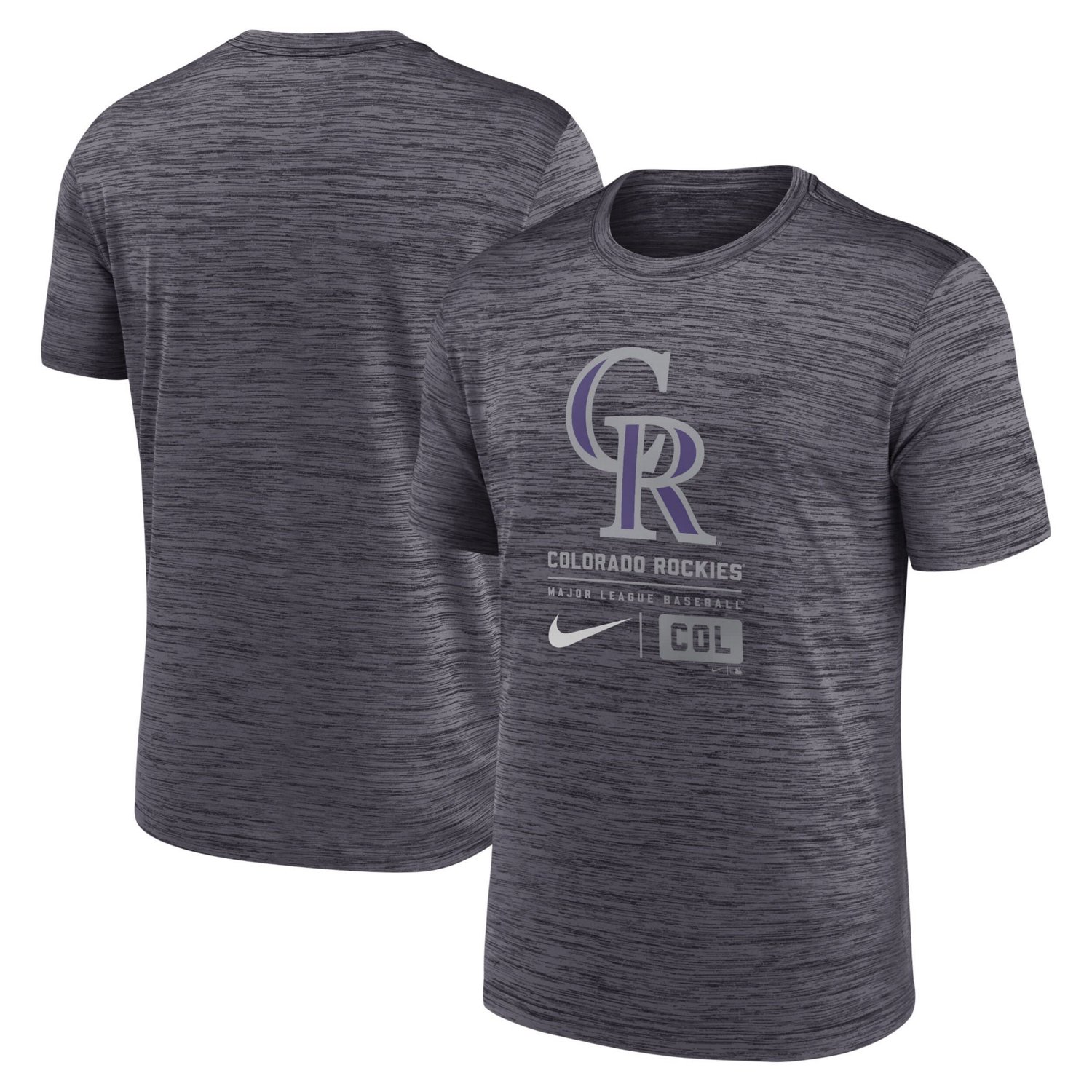 Nike Colorado Rockies Large Logo Velocity T-Shirt                                                                                - view number 1