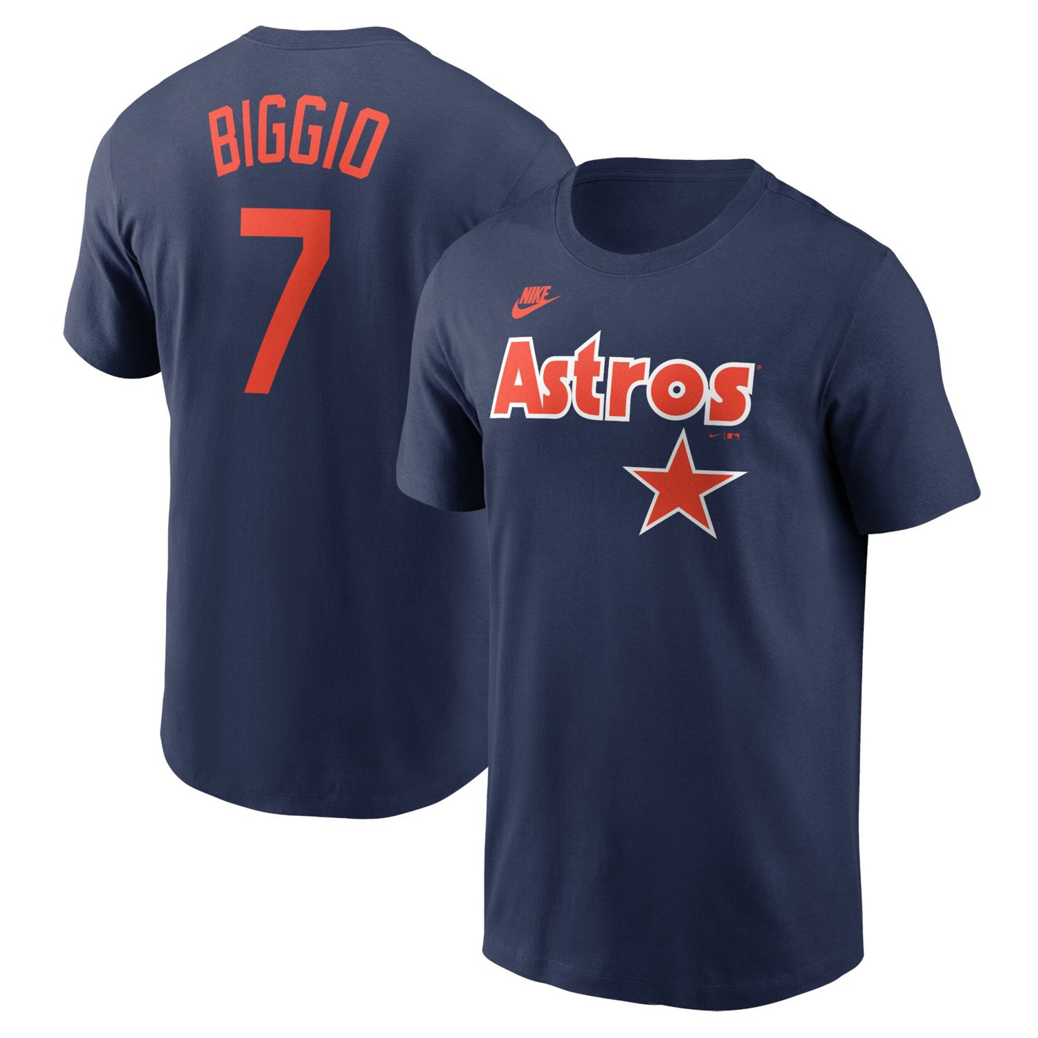 Nike Craig Biggio Houston Astros Cooperstown Collection Fuse Name  Number T-Shirt