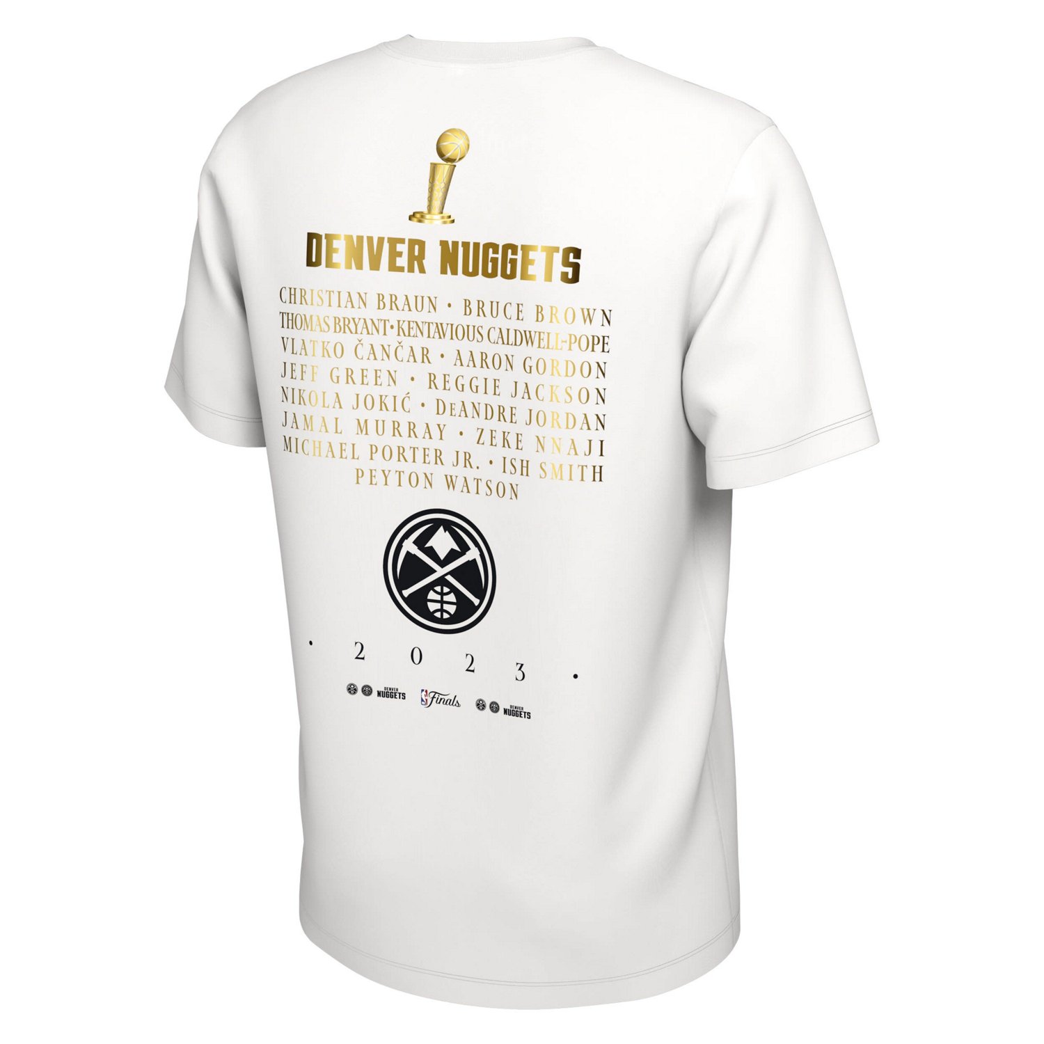 Nike Denver Nuggets 2023 NBA Finals Champions Celebration Roster T-Shirt                                                         - view number 3