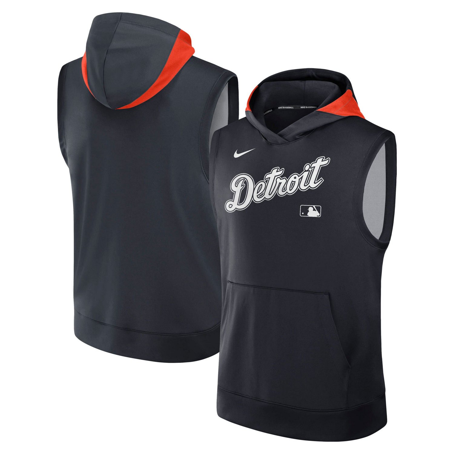 Nike Detroit Tigers Authentic Collection Performance Sleeveless Pullover Hoodie                                                  - view number 1