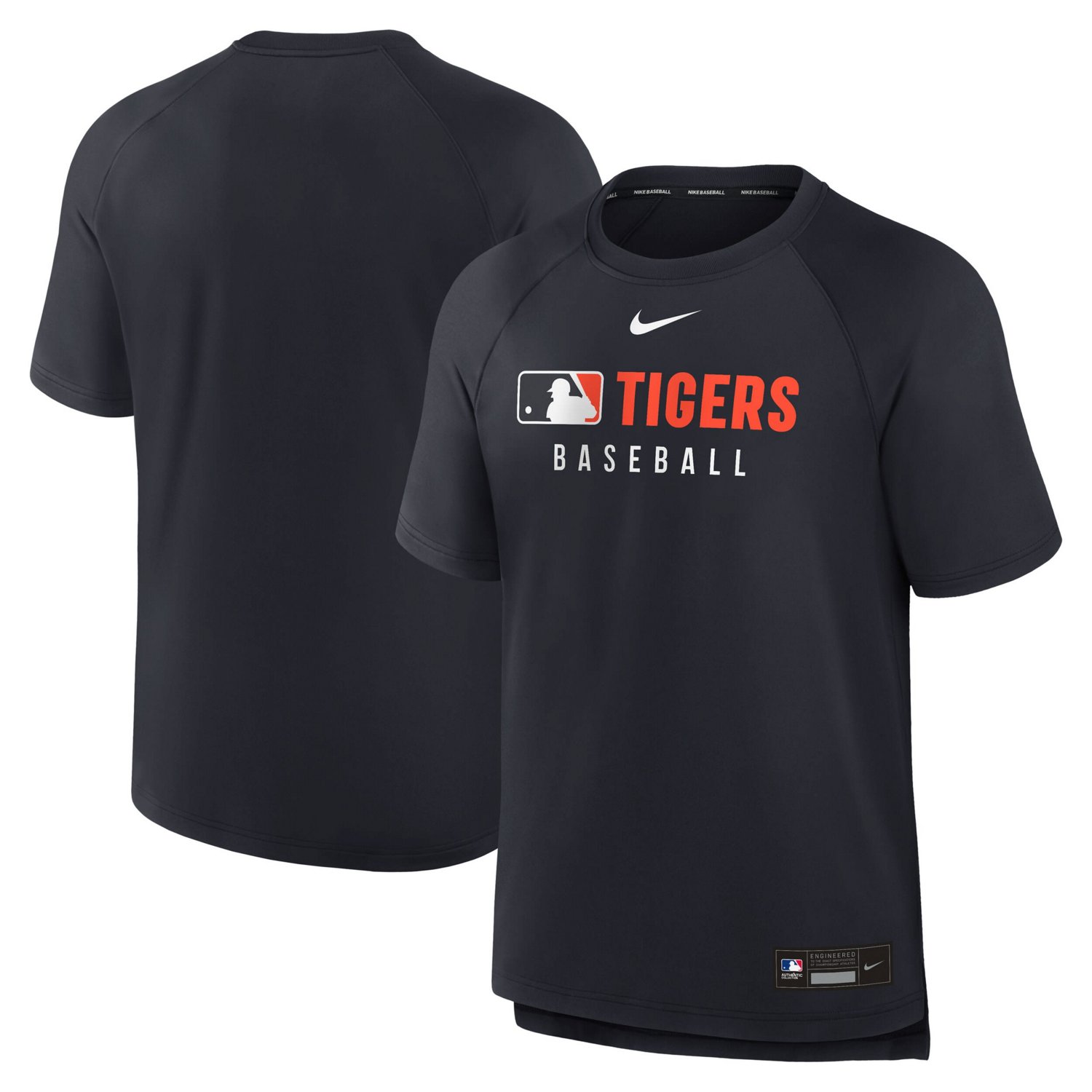 Nike Detroit Tigers Authentic Collection Pregame Raglan Performance T-Shirt                                                     