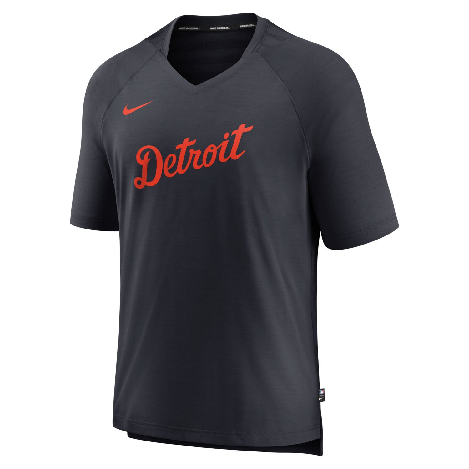 Nike Detroit Tigers Authentic Collection Pregame Raglan Performance V-Neck T-Shirt