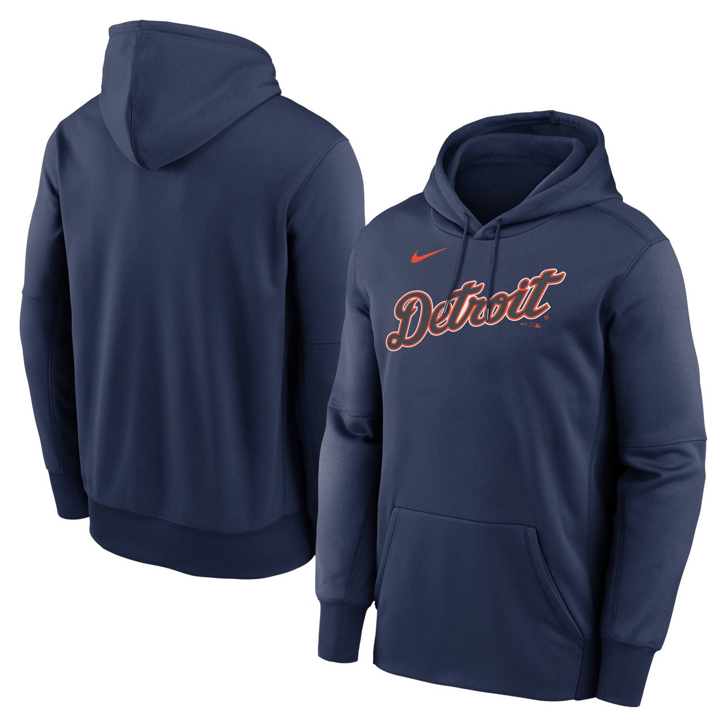 Nike Detroit Tigers Primary Wordmark Therma Hoodie