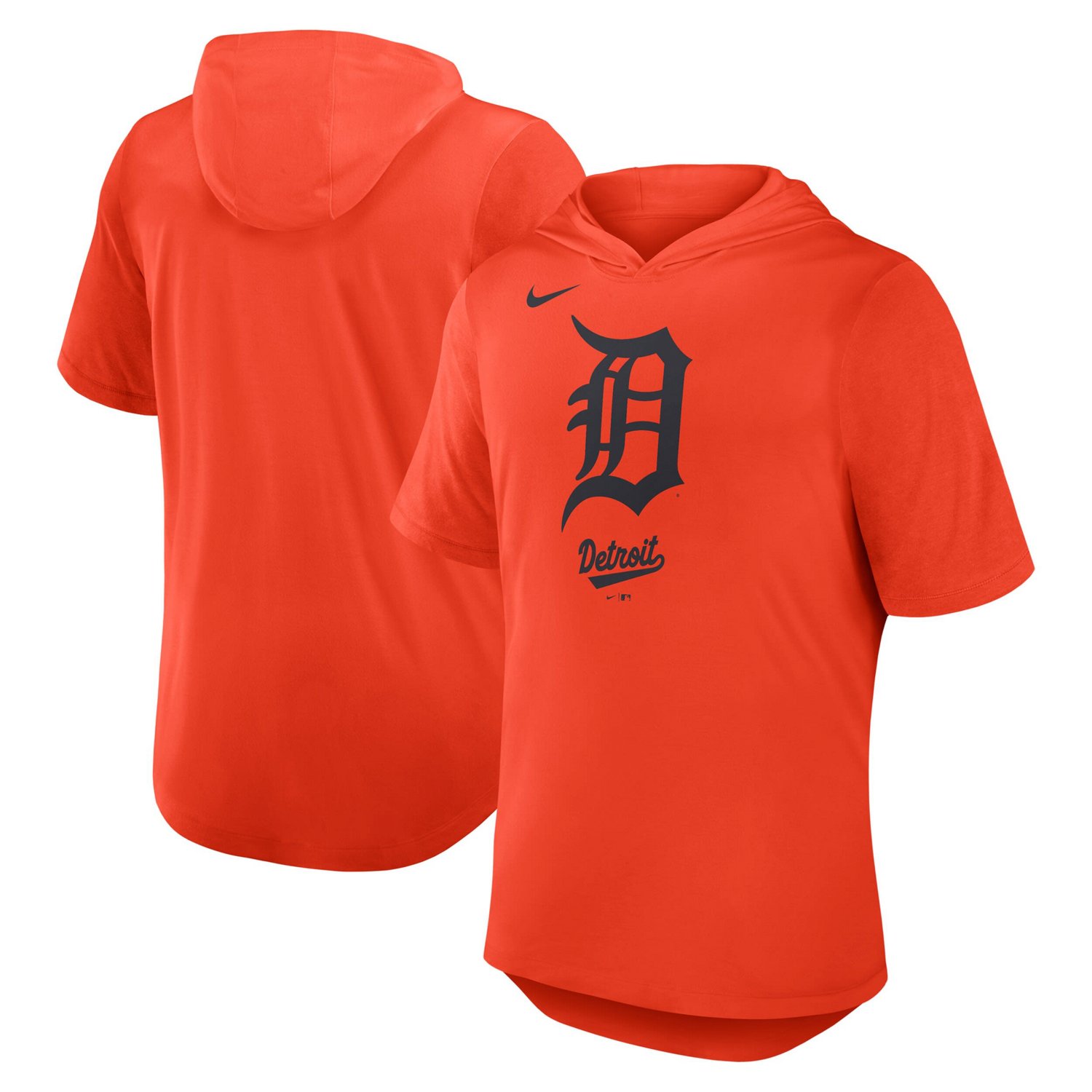 Nike Detroit Tigers Tri-Blend Performance Hoodie T-Shirt                                                                        