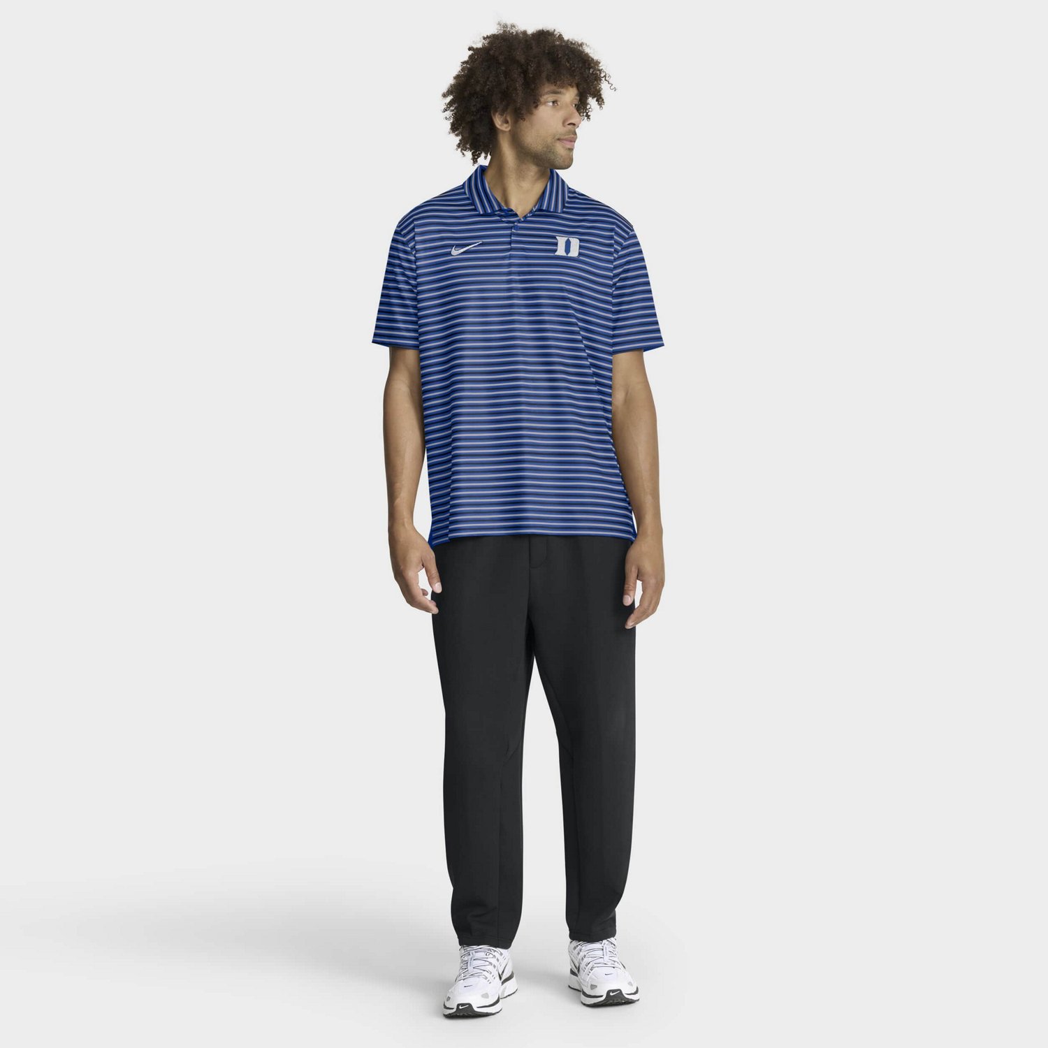 Nike Duke Blue Devils 2025 Coaches Premium Tour Stripe Dri-FIT Polo - view number 3