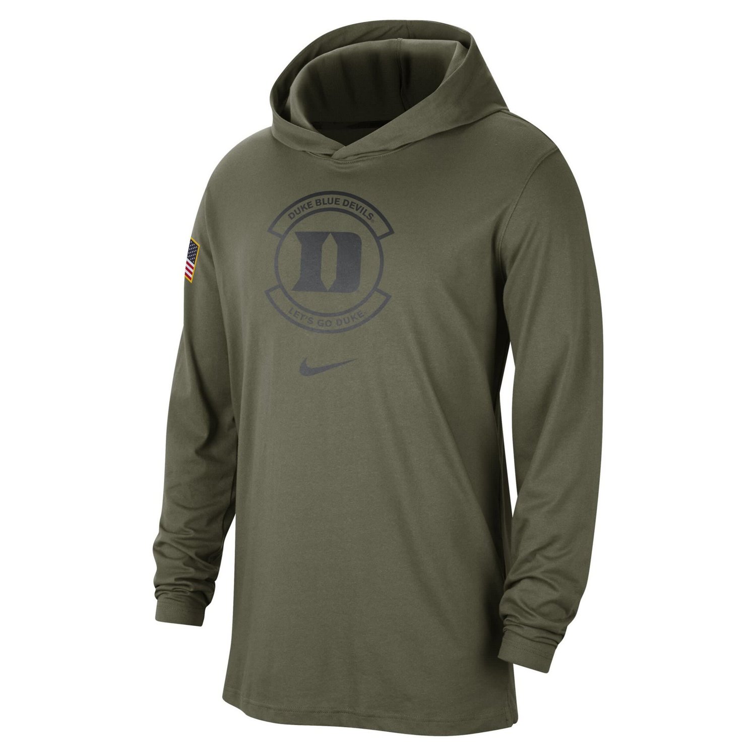 Nike Duke Blue Devils Military Pack Long Sleeve Hoodie T-Shirt                                                                   - view number 2