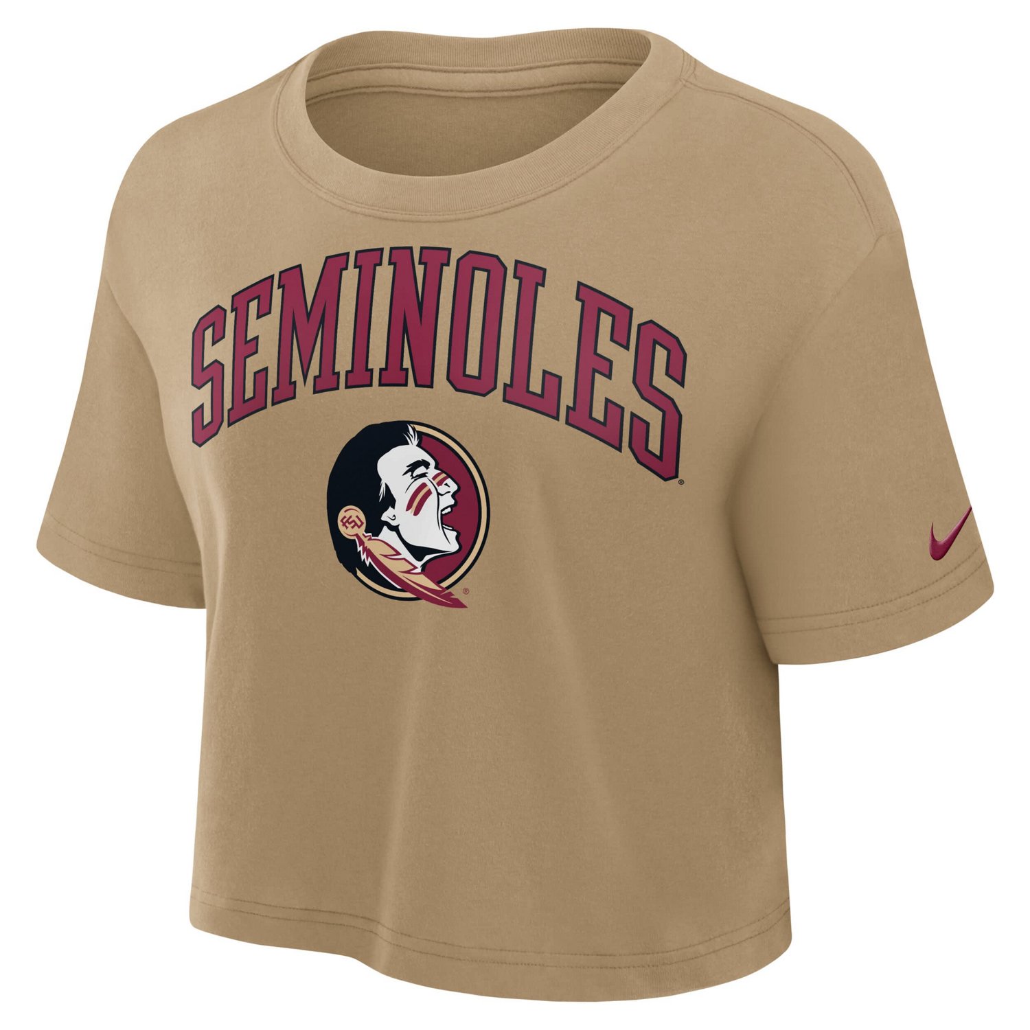 Nike Florida State Seminoles Power Pursuit Athletic Prep Arch Performance Cropped T-Shirt - view number 2