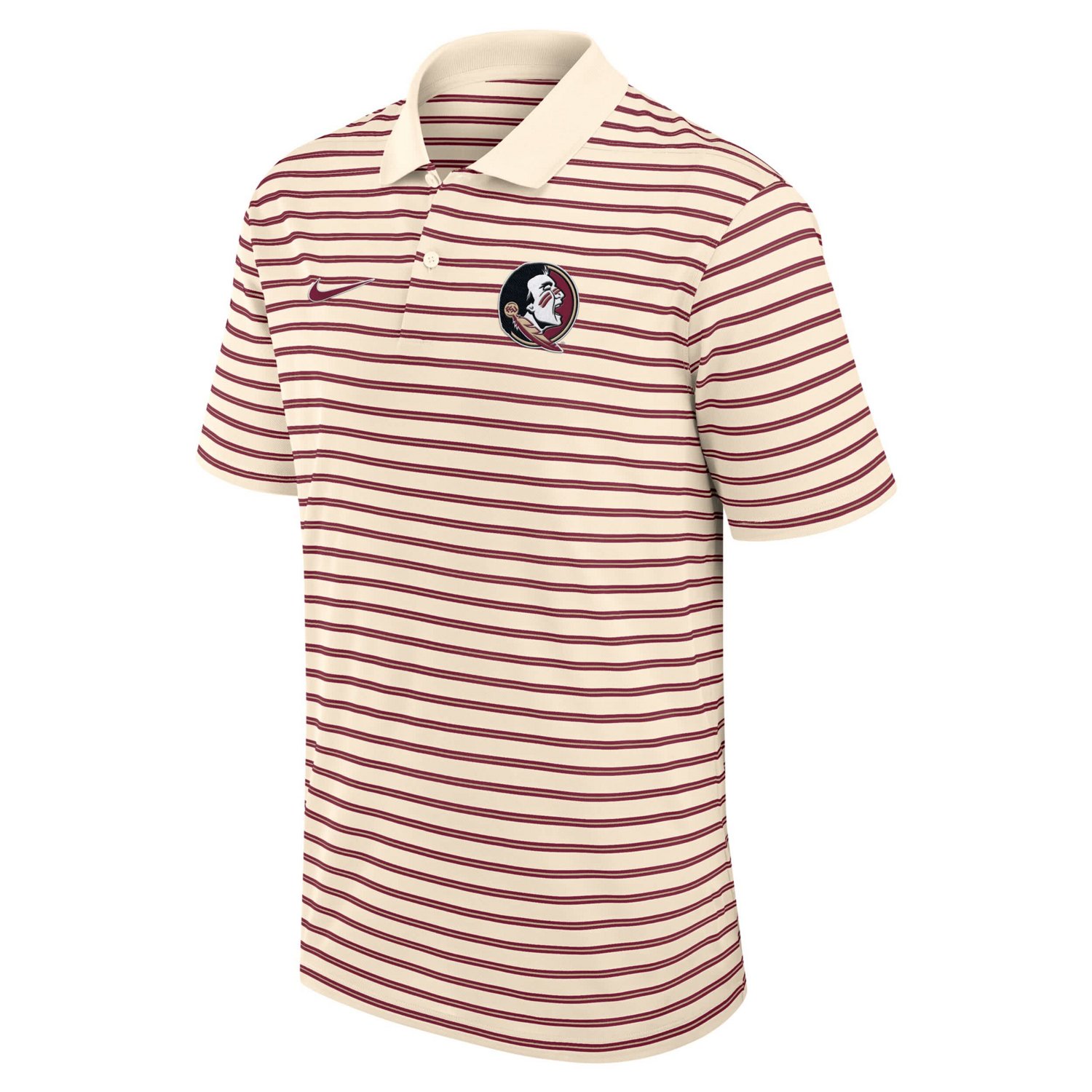 Nike Florida State Seminoles Solid Foundation Striped Performance Polo - view number 2