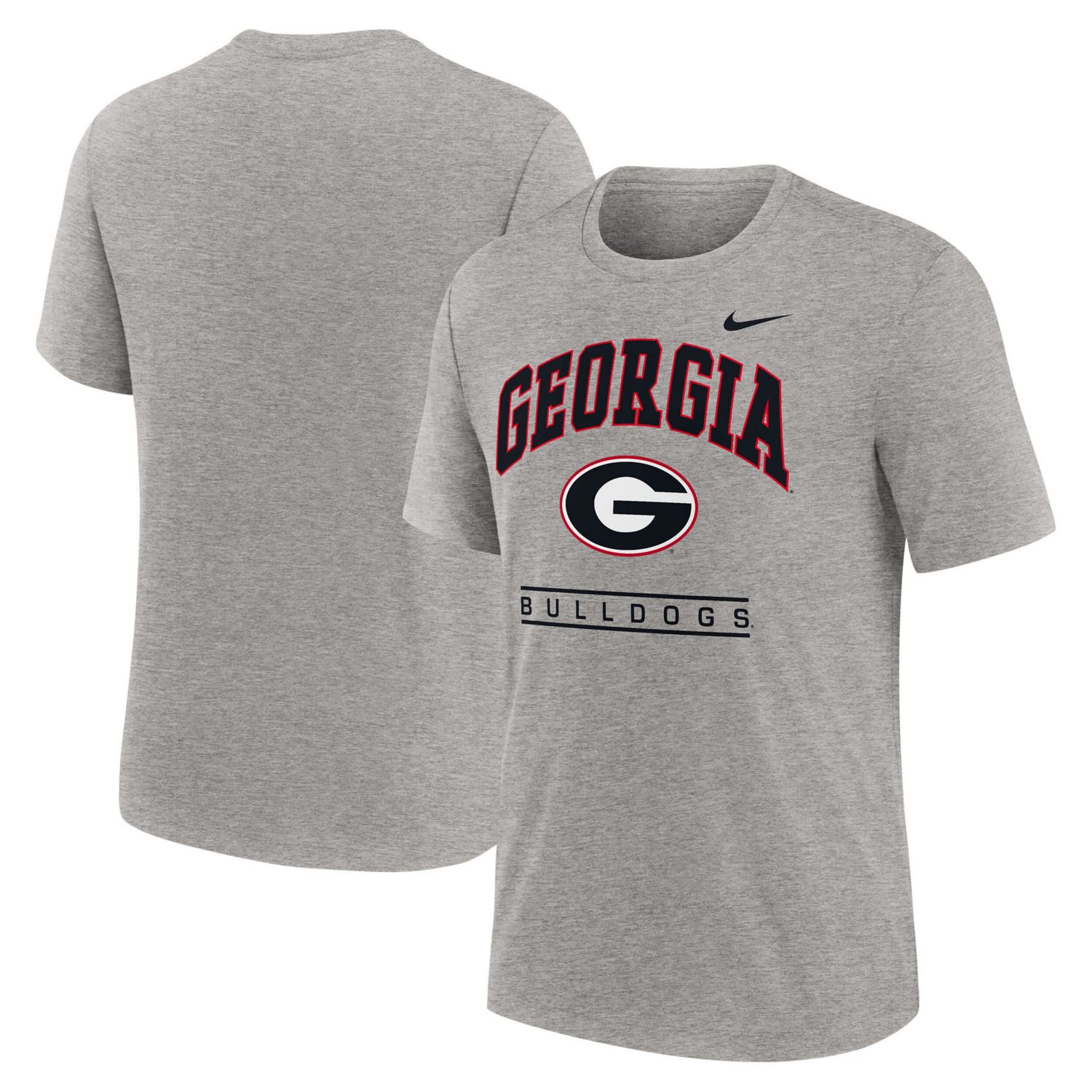 Nike Georgia Bulldogs Arch Over Logo Tri-Blend T-Shirt