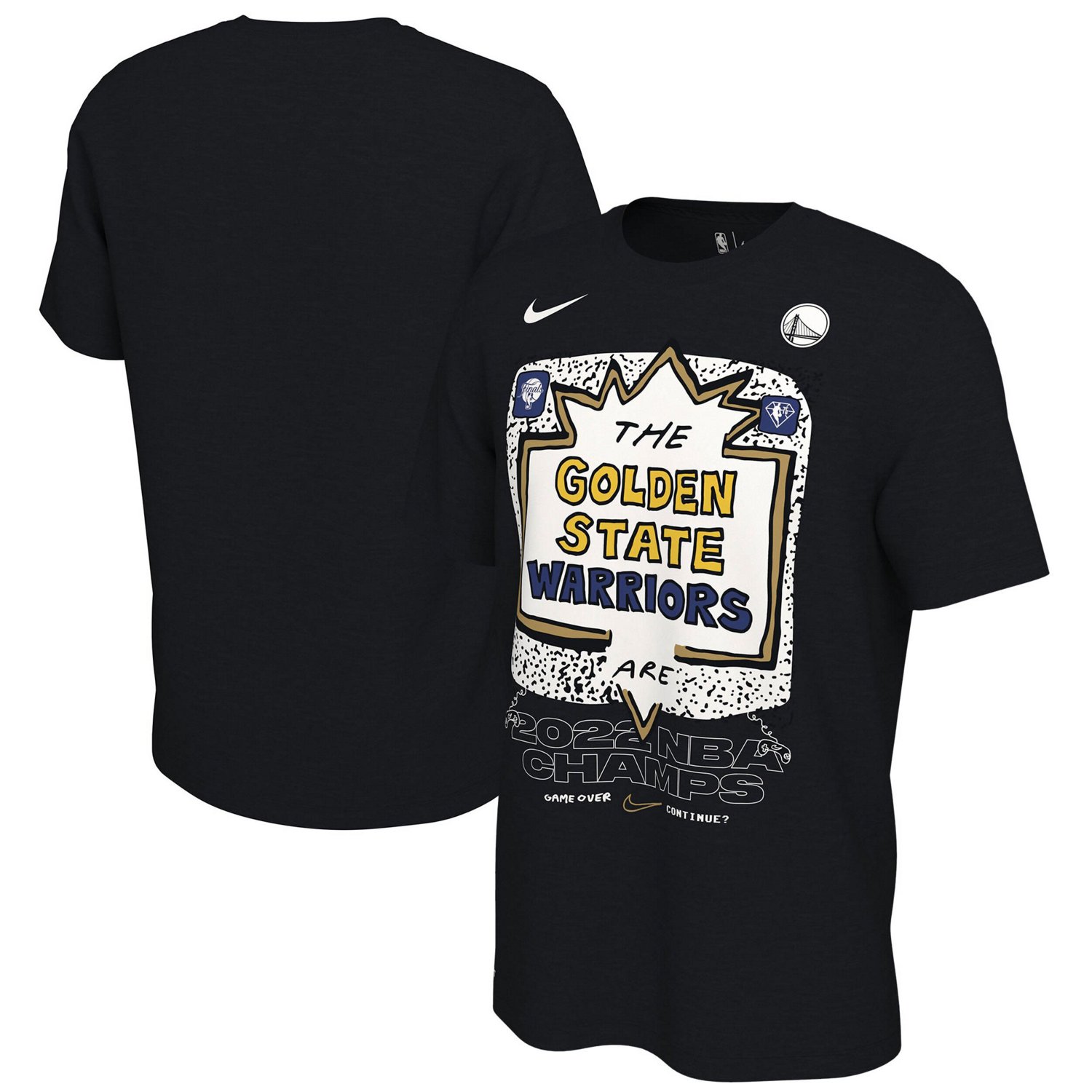 Nike Golden State Warriors 2022 NBA Finals Champions Celebration Expressive T-Shirt