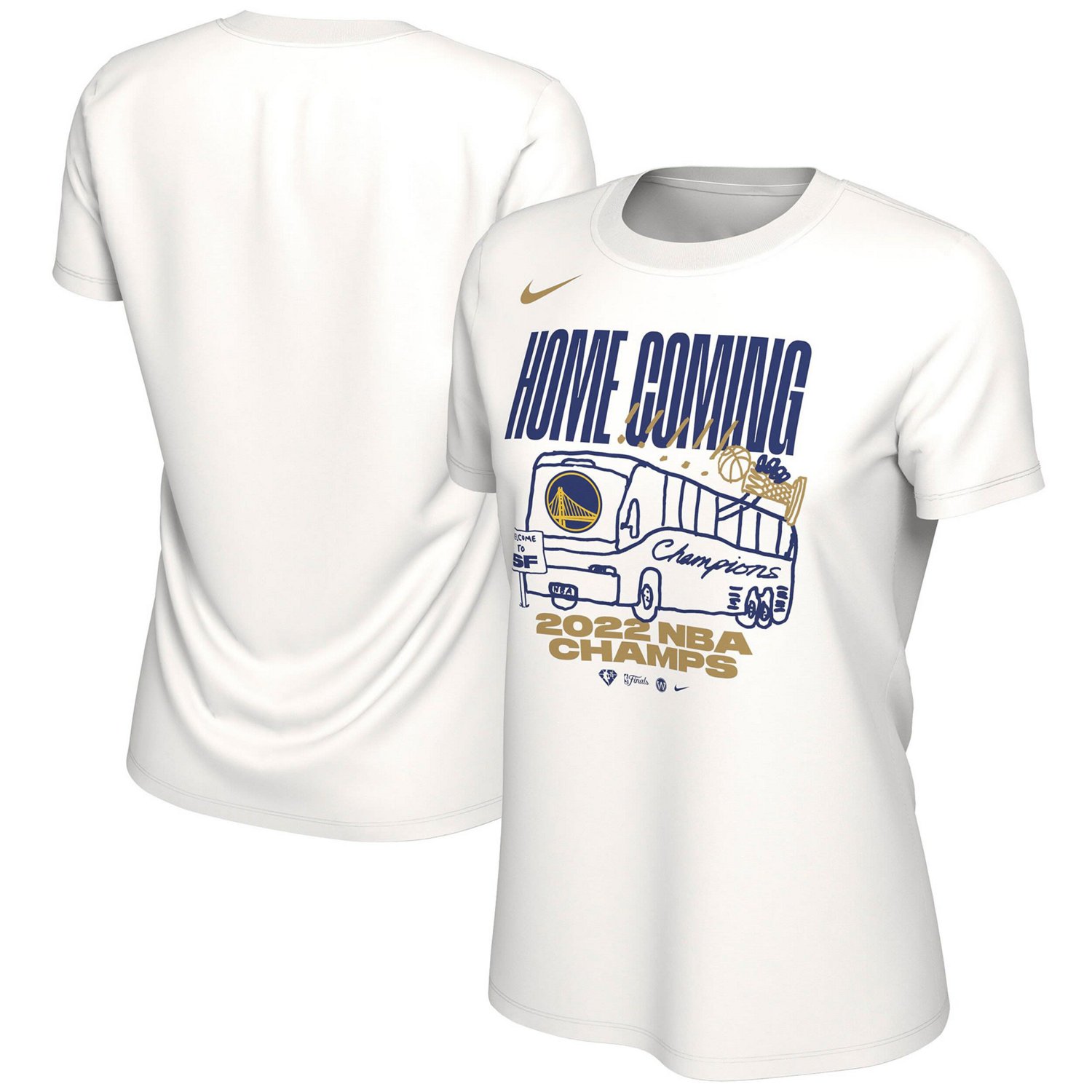 Nike Golden State Warriors 2022 NBA Finals Champions Celebration Parade T-Shirt                                                  - view number 1