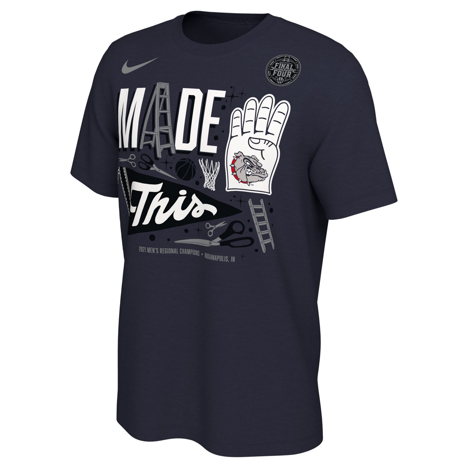 Nike Gonzaga Bulldogs 2021 NCAA Basketball Tournament March Madness Final Four Bound Locker Room T-Shirt                         - view number 2