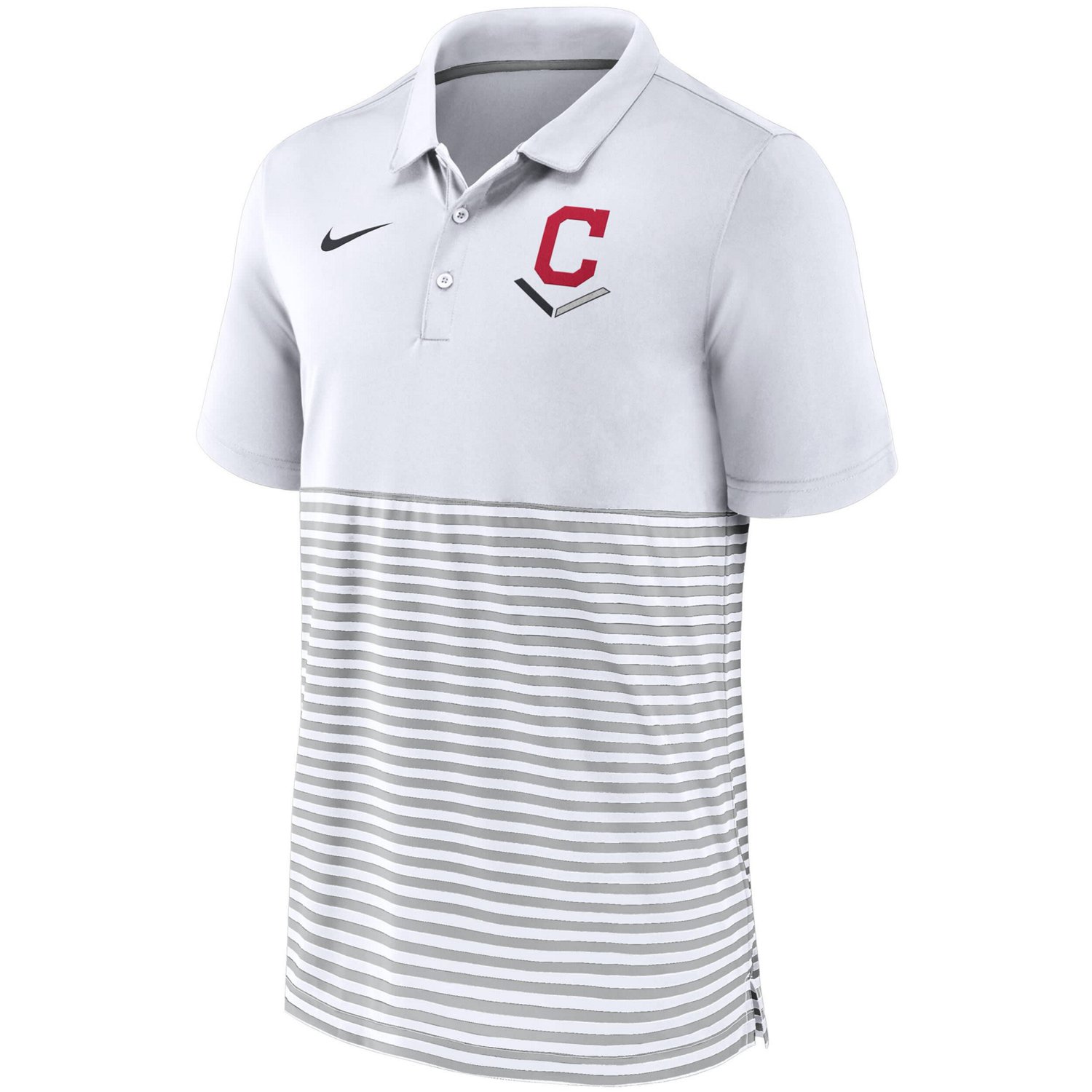 Nike /Gray Cleveland Indians Home Plate Striped Polo