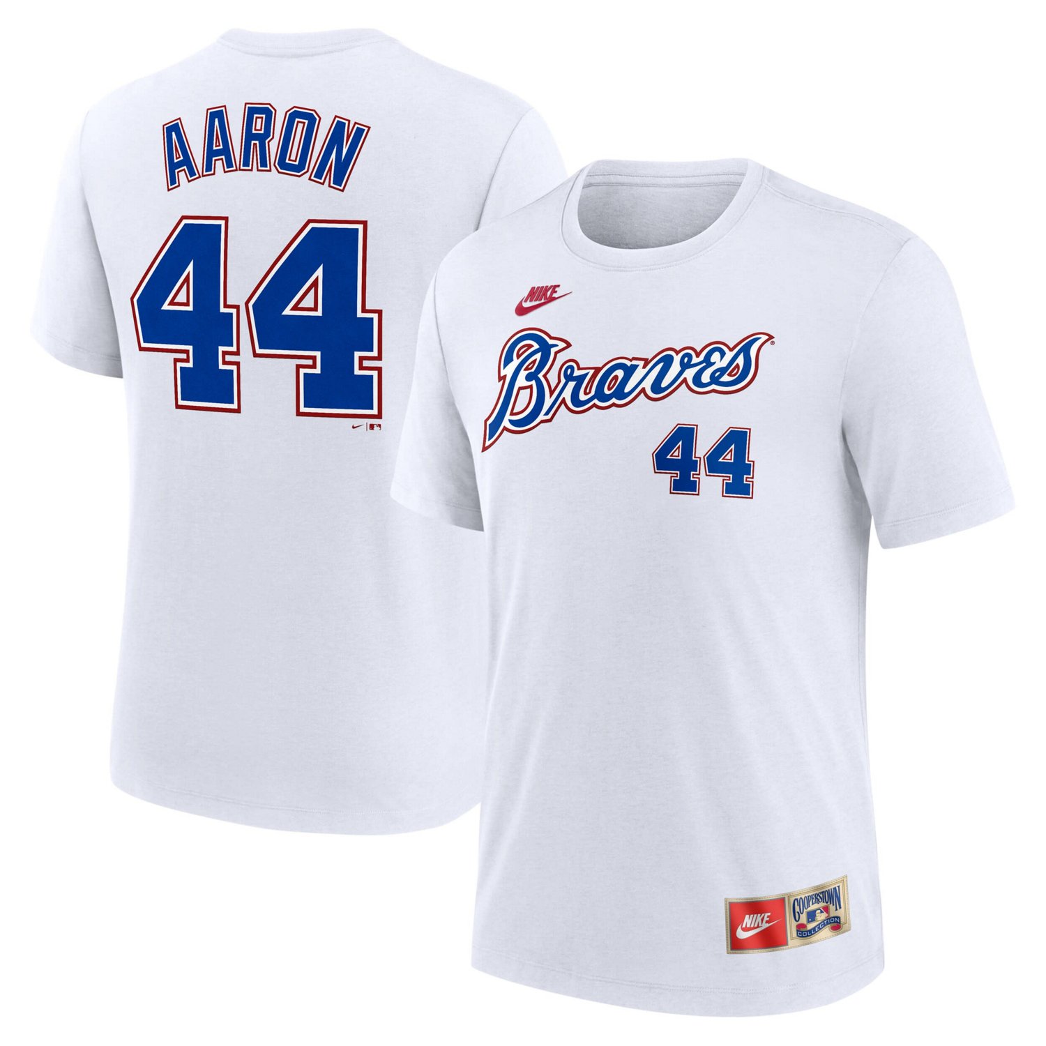 Nike Hank Aaron Atlanta Braves Cooperstown Collection Tri-Blend Name  Number T-Shirt