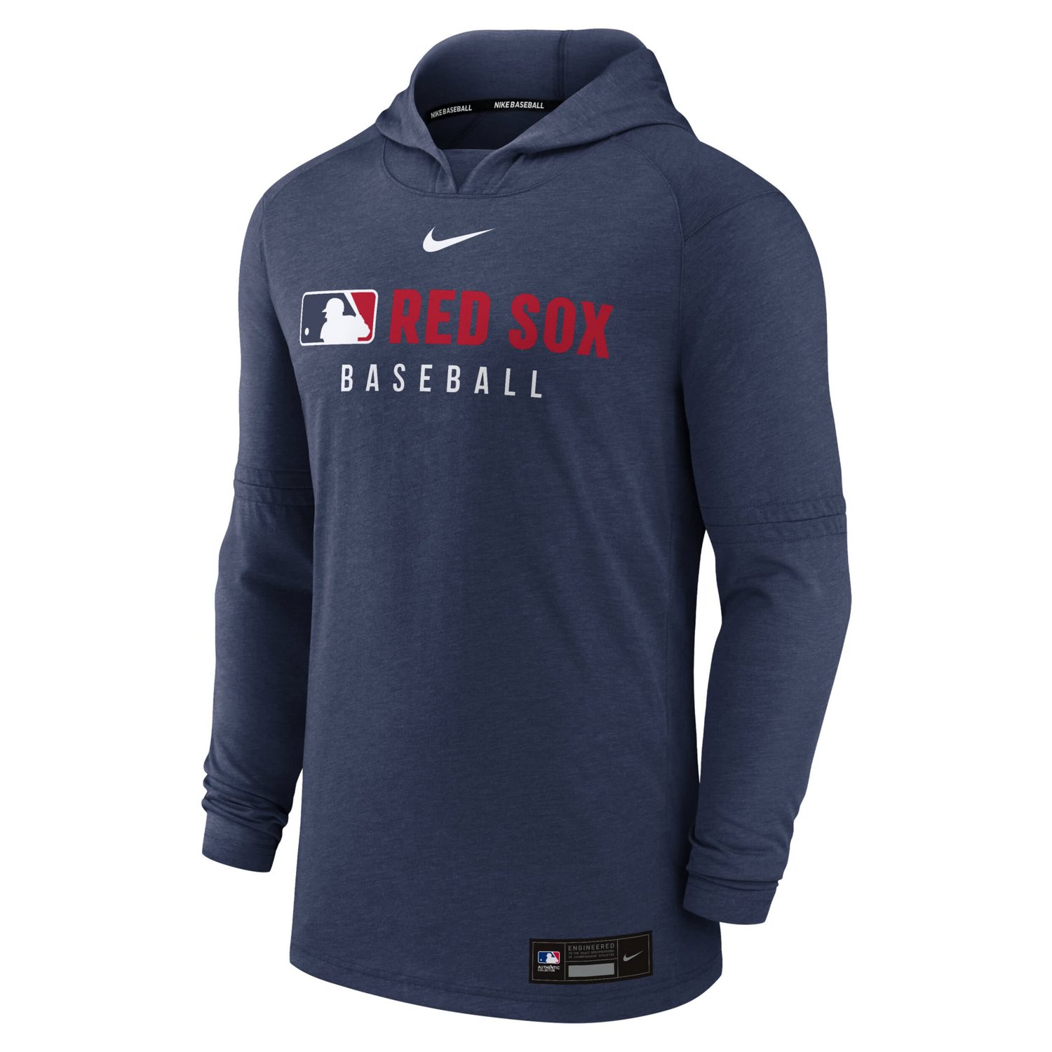 Nike Heather Boston Red Sox Authentic Collection Tri-Blend Performance Pullover Hoodie