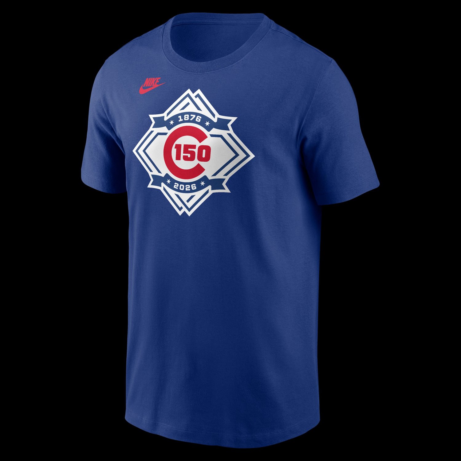 Nike Heather Chicago Cubs 150th Anniversary Tri-Blend T-Shirt - view number 2