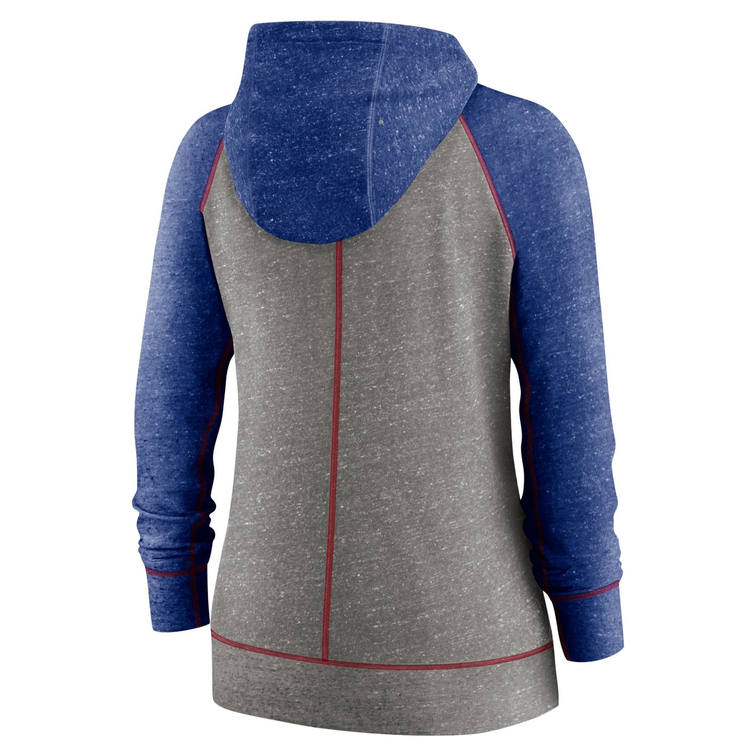 Nike Heather Chicago Cubs Split Wordmark Gym Vintage Raglan Lightweight Full-Zip Hoodie - view number 3