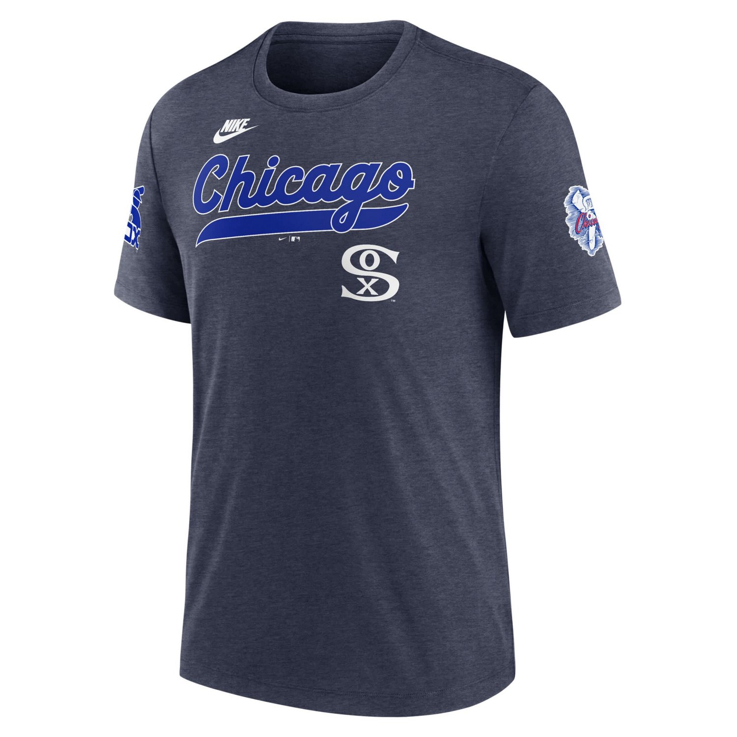 Nike Heather Chicago White Sox Cooperstown Collection Eras Tri-Blend T-Shirt - view number 2
