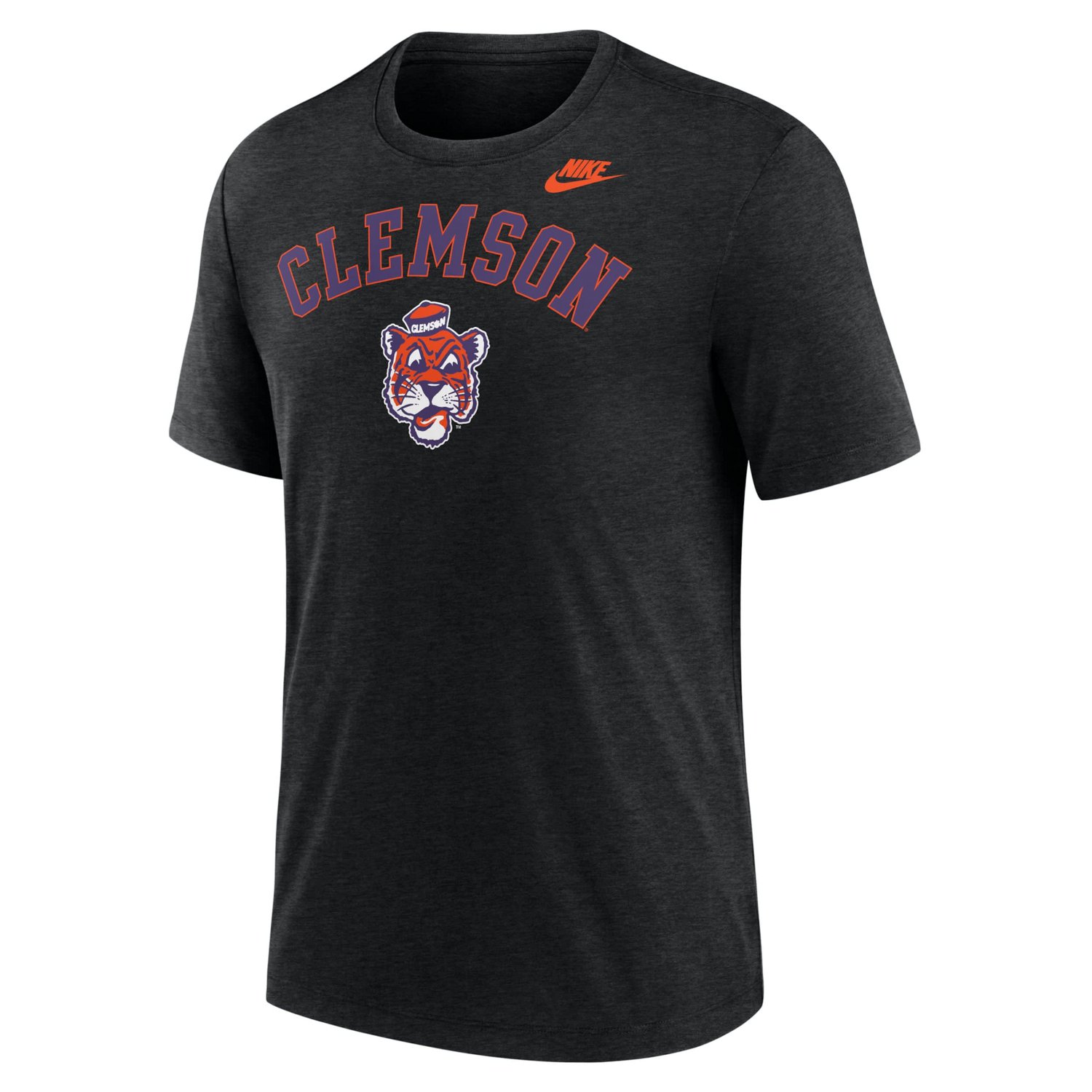Nike Heather Clemson Tigers Legacy Arch Tri-Blend T-Shirt - view number 2