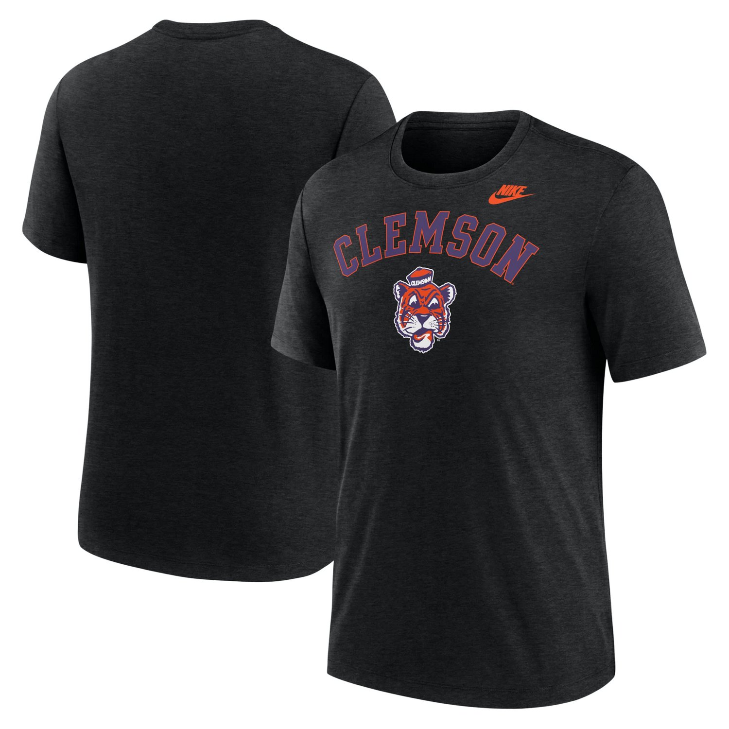 Nike Heather Clemson Tigers Legacy Arch Tri-Blend T-Shirt - view number 1