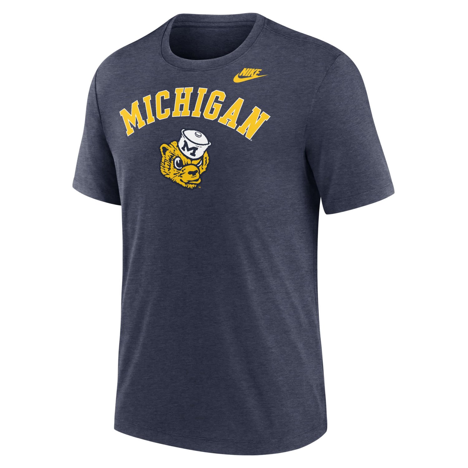 Nike Heather Light Michigan Wolverines Legacy Arch Tri-Blend T-Shirt