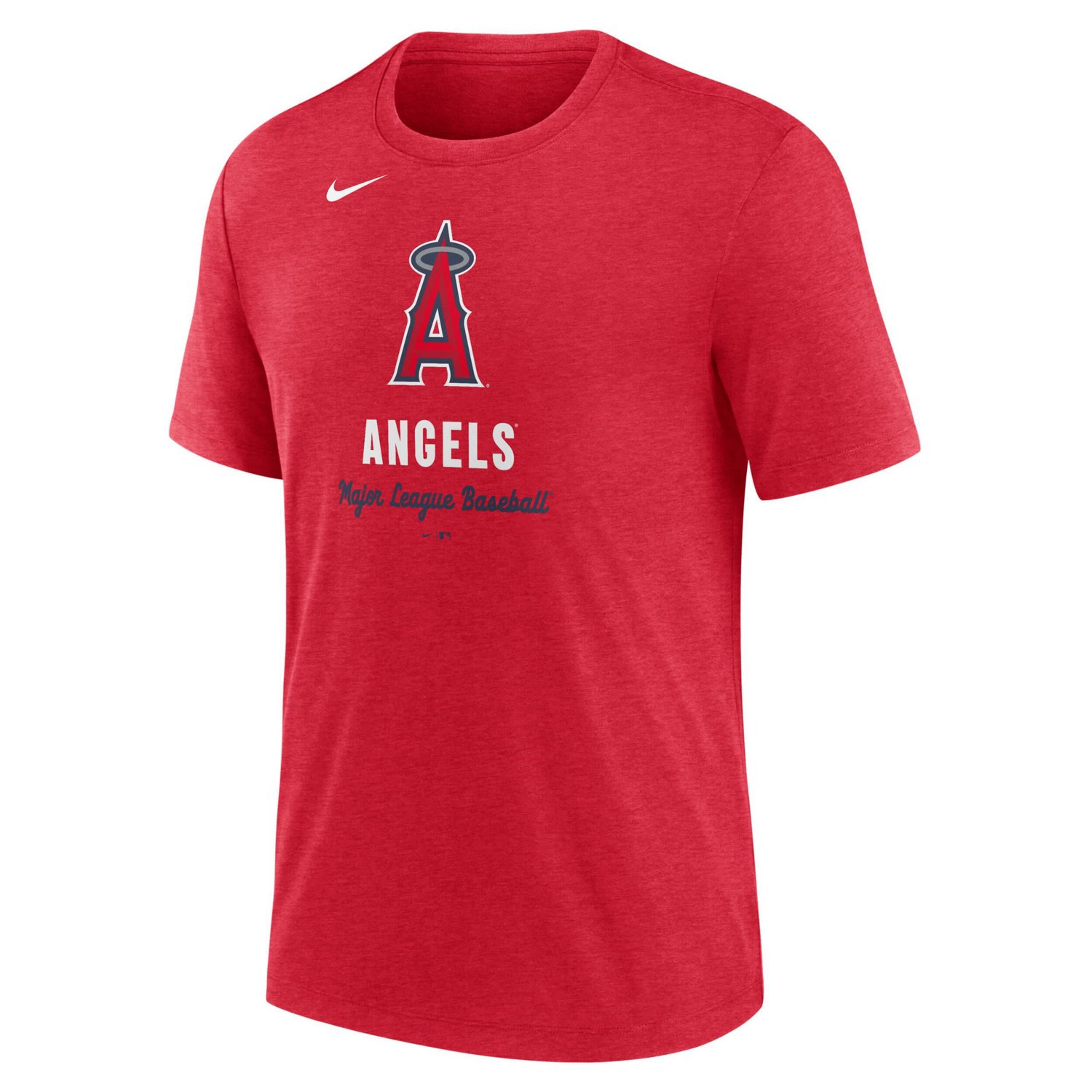 Nike Heather Los Angeles Angels Logo Tri-Blend T-Shirt - view number 2
