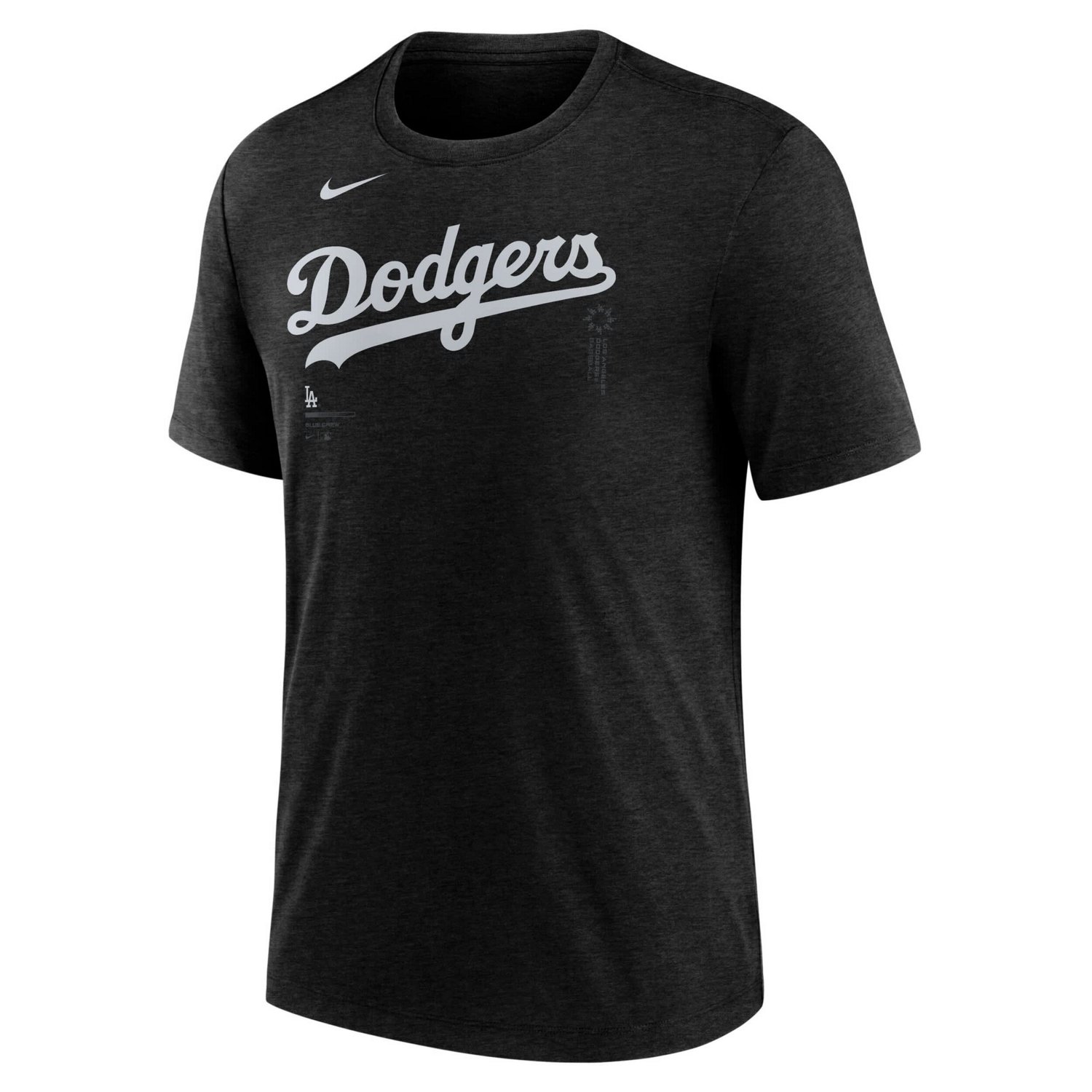 Nike Heather Los Angeles Dodgers Lights Out Tri-Blend T-Shirt - view number 2