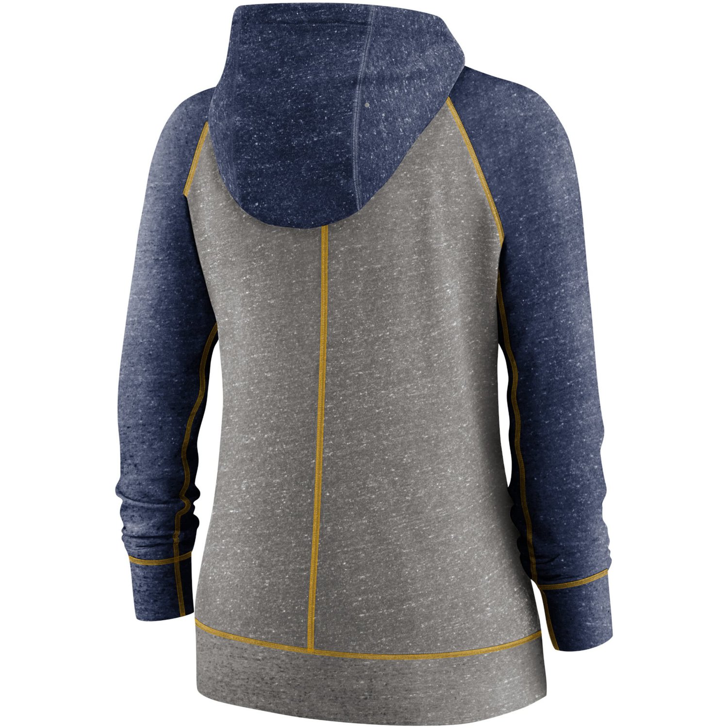 Nike Heather Milwaukee Brewers Split Wordmark Gym Vintage Raglan Lightweight Full-Zip Hoodie - view number 3