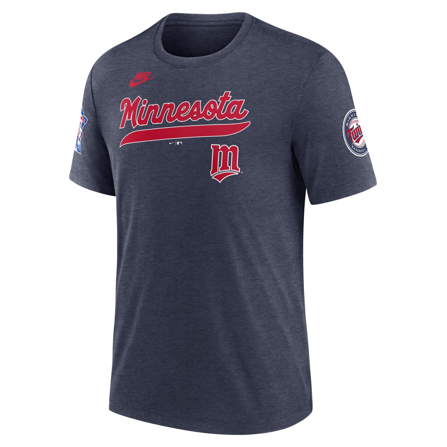 Nike Heather Minnesota Twins Cooperstown Collection Eras Tri-Blend T-Shirt - view number 2