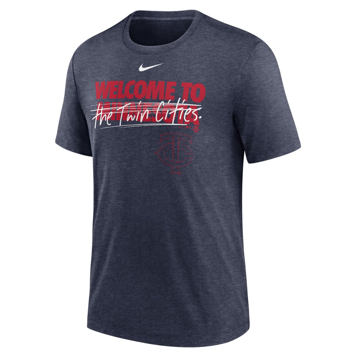 Nike Heather Minnesota Twins Home Spin Tri-Blend T-Shirt - view number 2