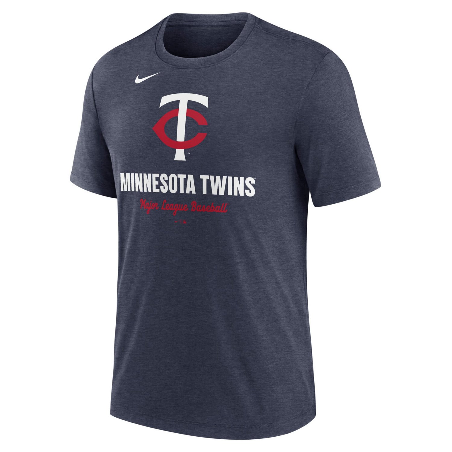 Nike Heather Minnesota Twins Logo Tri-Blend T-Shirt - view number 2