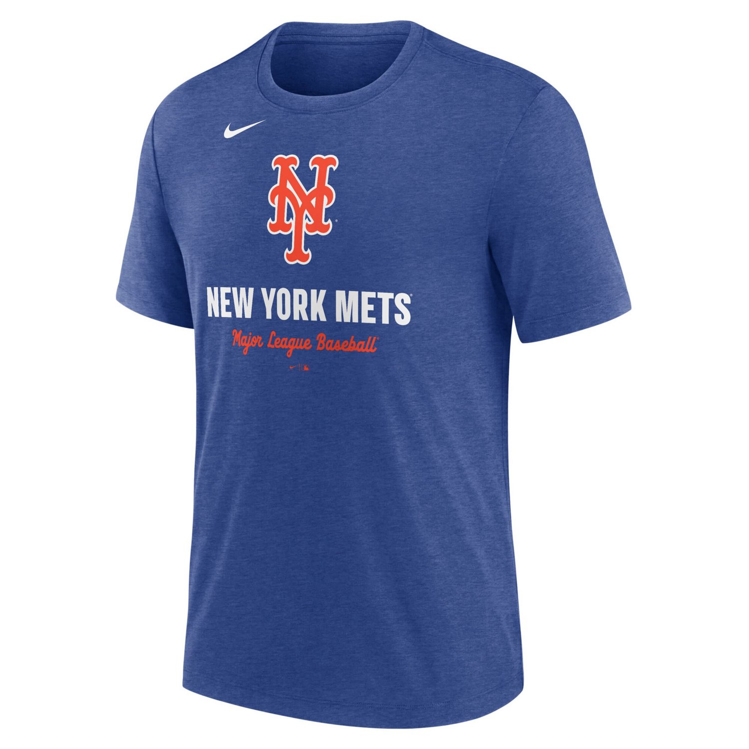Nike Heather New York Mets Logo Tri-Blend T-Shirt - view number 2