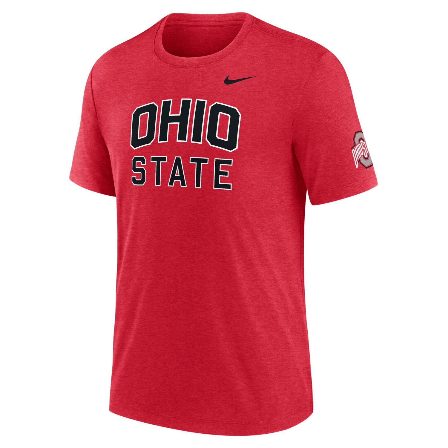 Nike Heather Ohio State Buckeyes Campus Collegiate Block Tri-Blend T-Shirt
